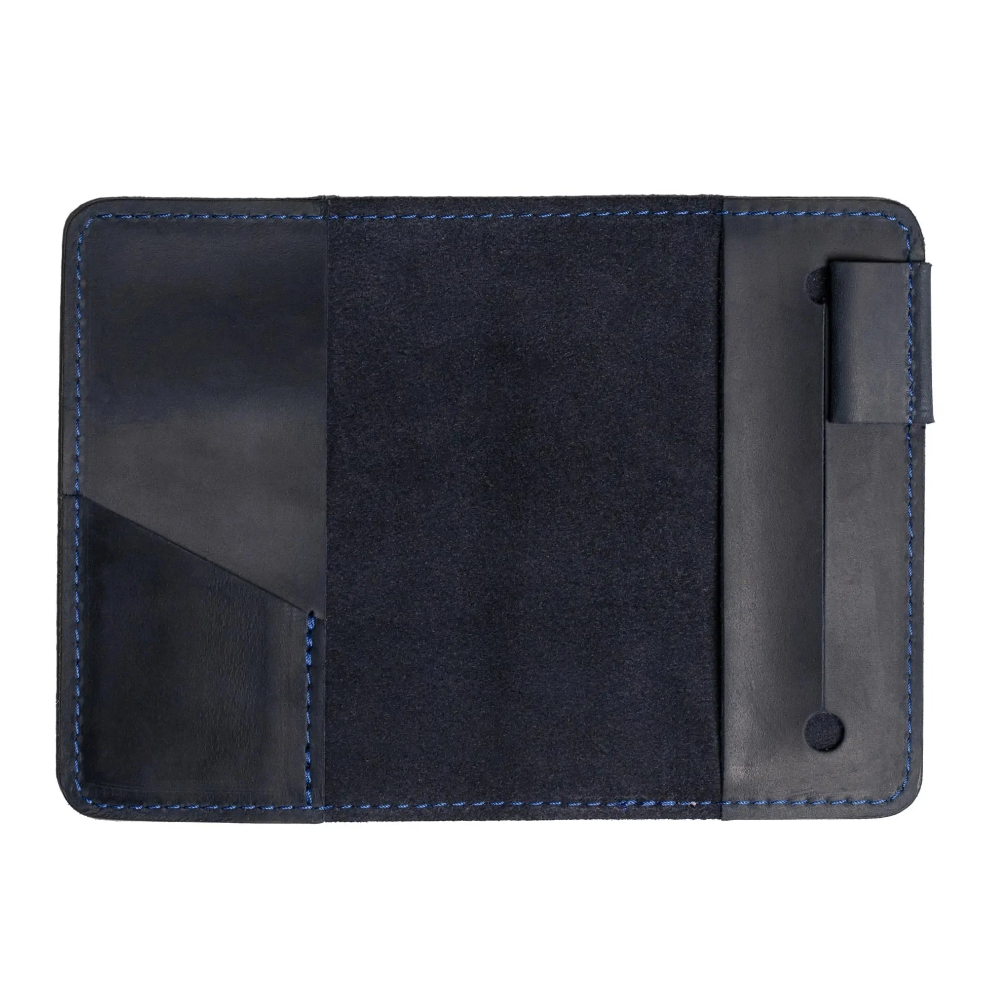 Distressed Leather Journal Cover – A6/A5/A4, Elastic + Pen Loop