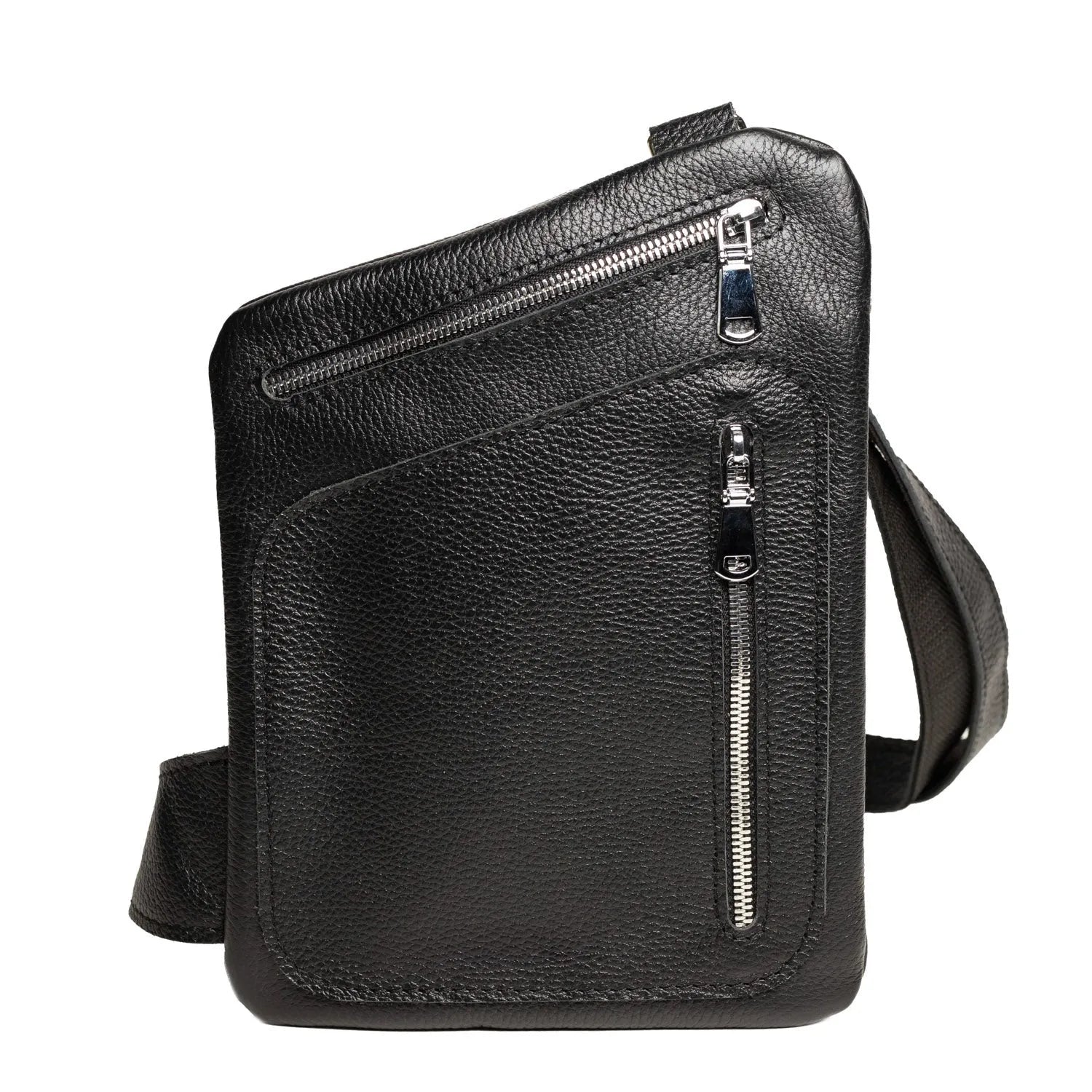 Grainy Leather Sling Bag for Men's | Hidden