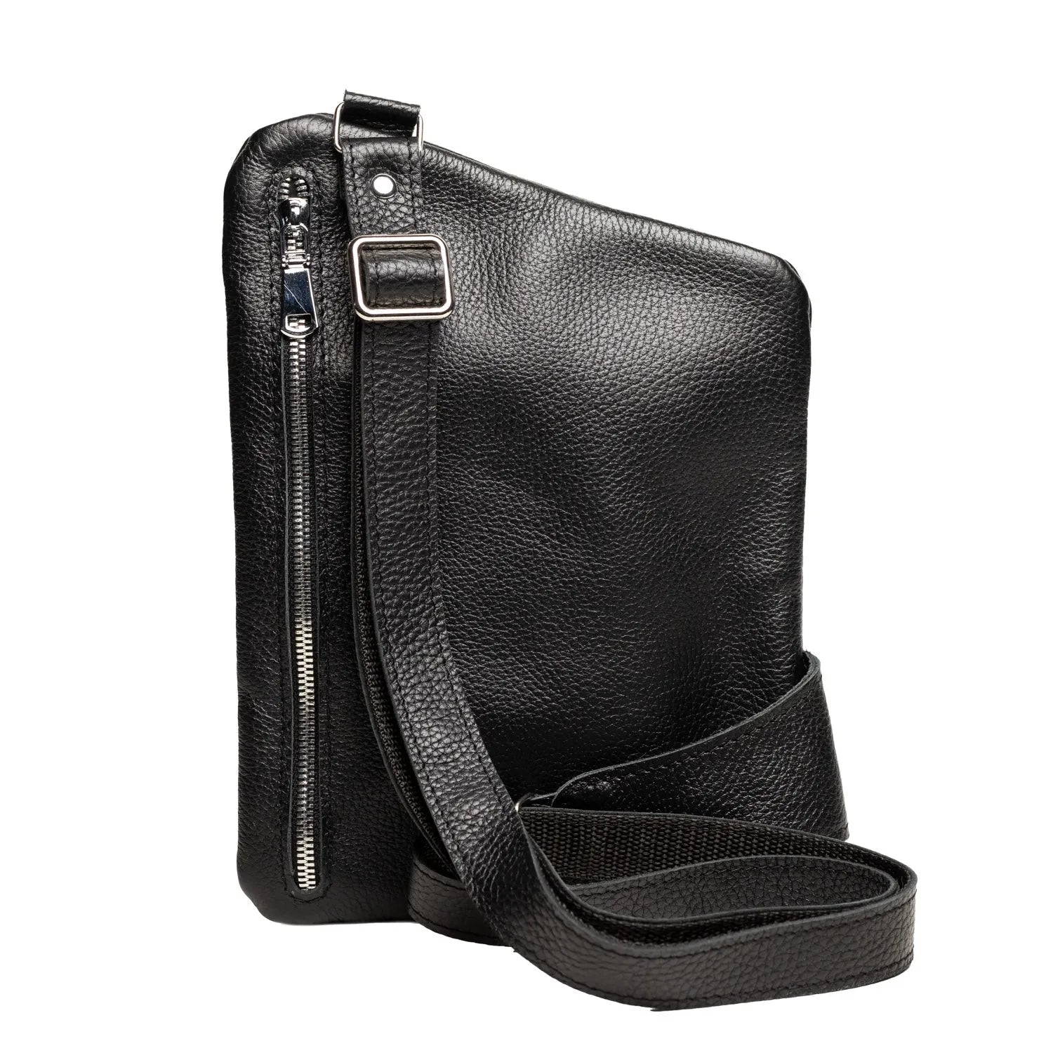 Grainy Leather Sling Bag for Men's | Hidden