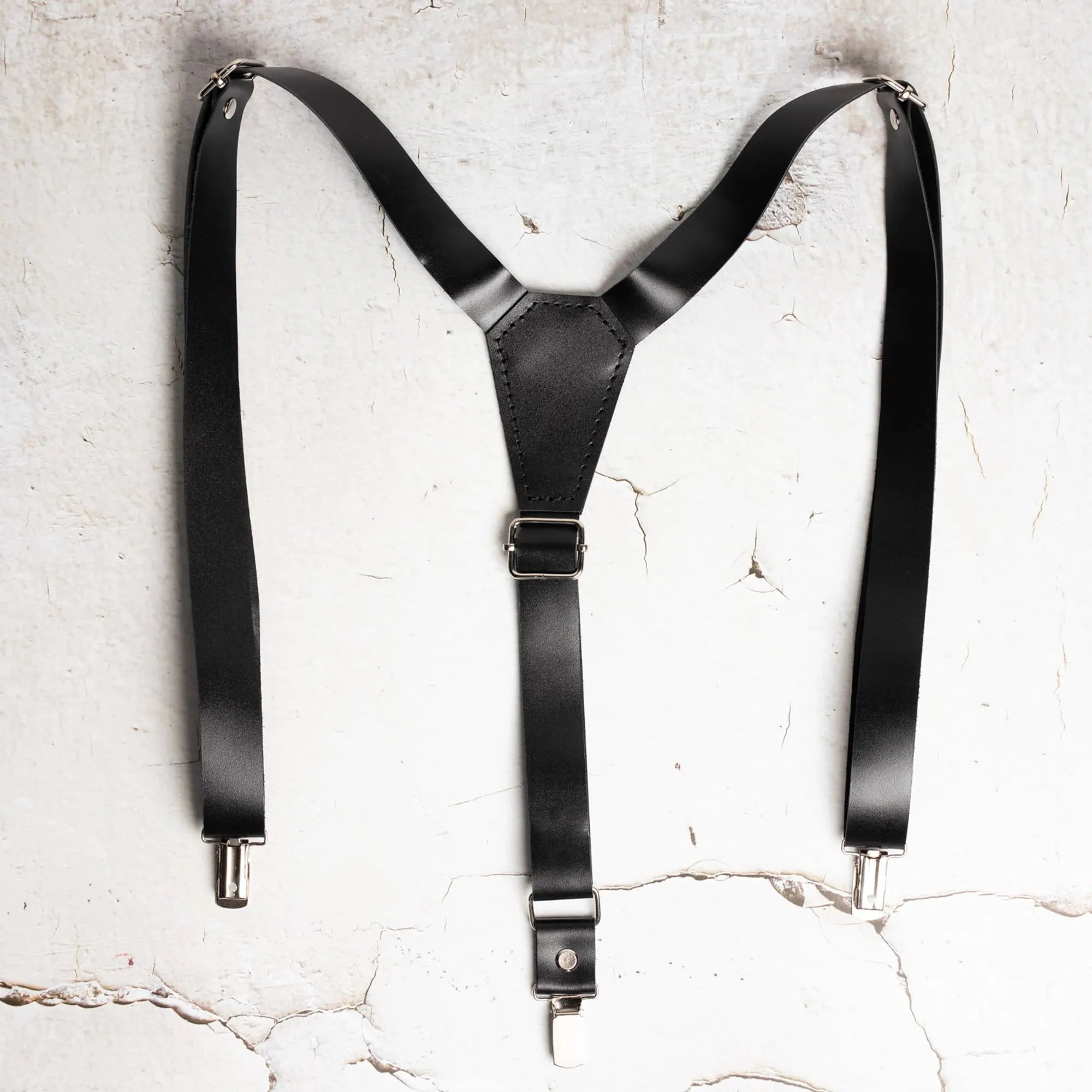 Leather Braces for Men's | Black - Wenderfarer