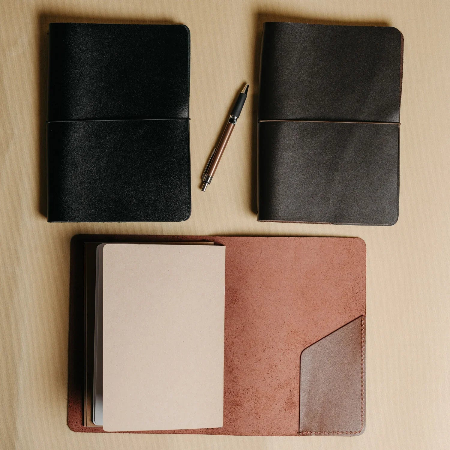 Refillable Leather Cover for Journals & Notebooks – A5, A6