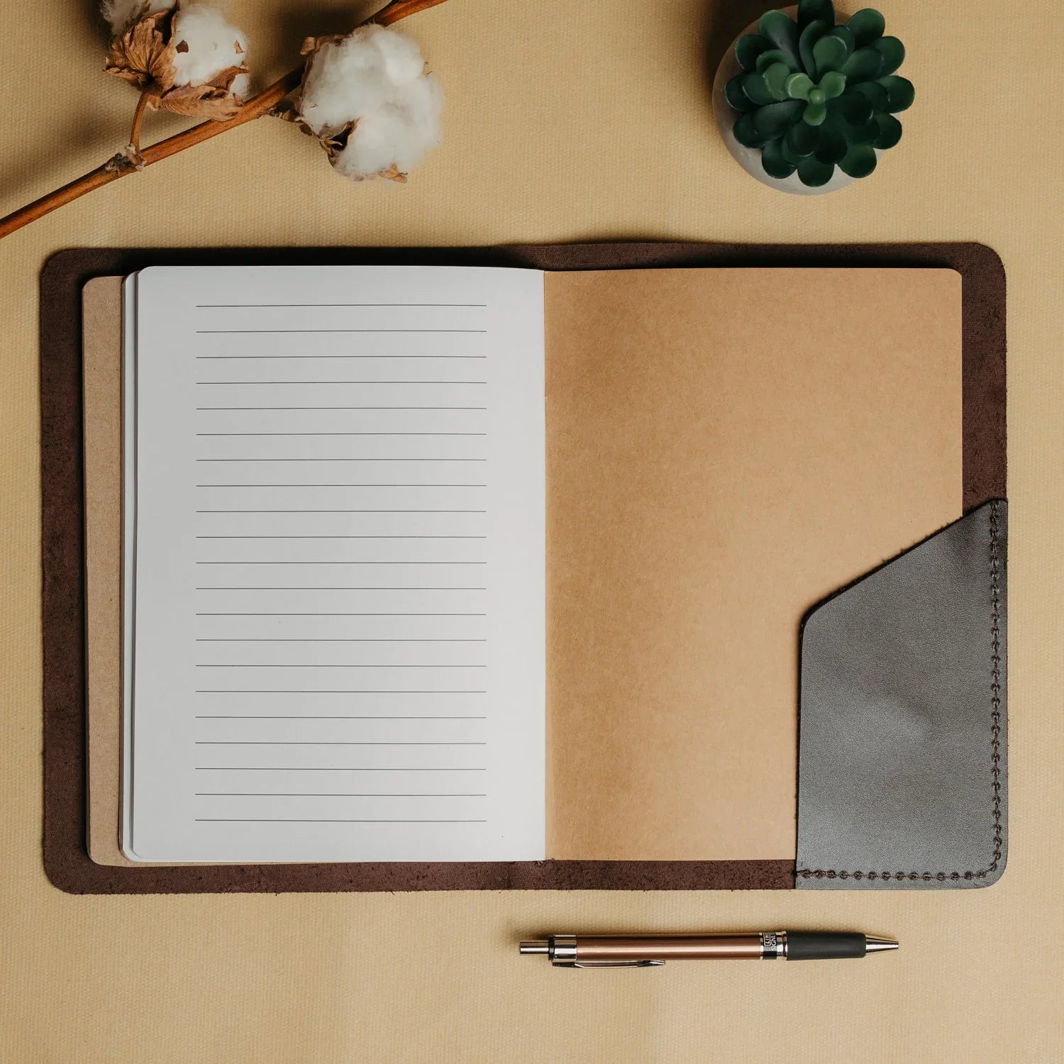 Refillable Leather Cover for Journals & Notebooks – A5, A6
