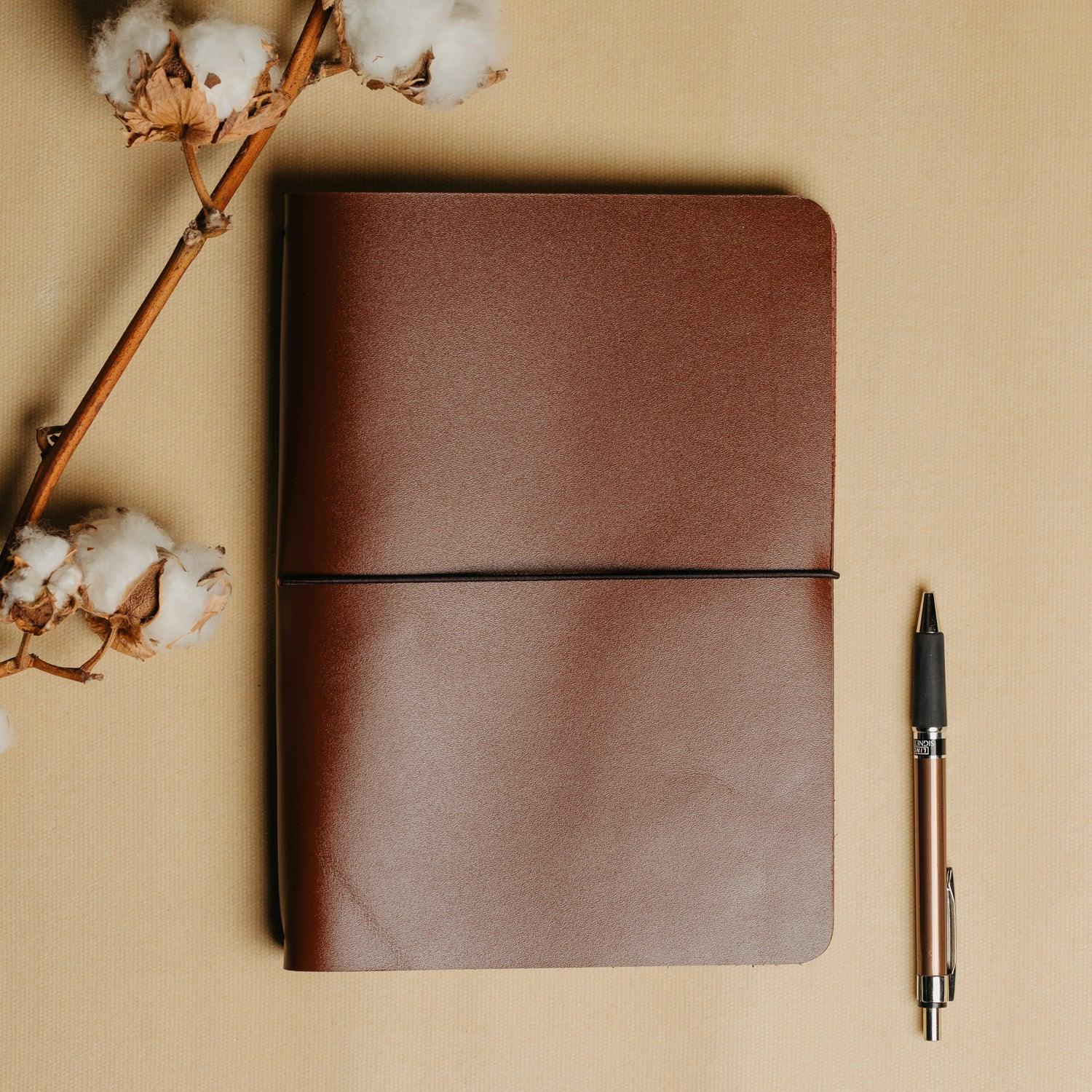 Refillable Leather Cover for Journals & Notebooks – A5, A6