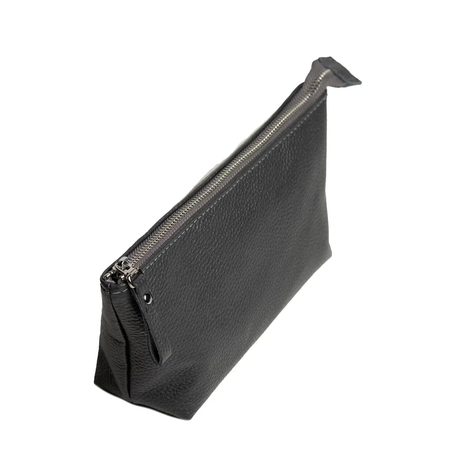 Grainy Leather Cosmetic Bag – Zippered Travel Pouch for Women | Allure