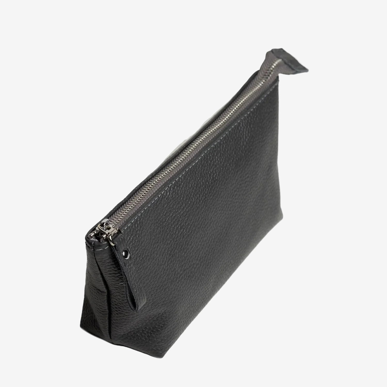 Grainy Leather Cosmetic Bag – Zippered Travel Pouch for Women | Allure