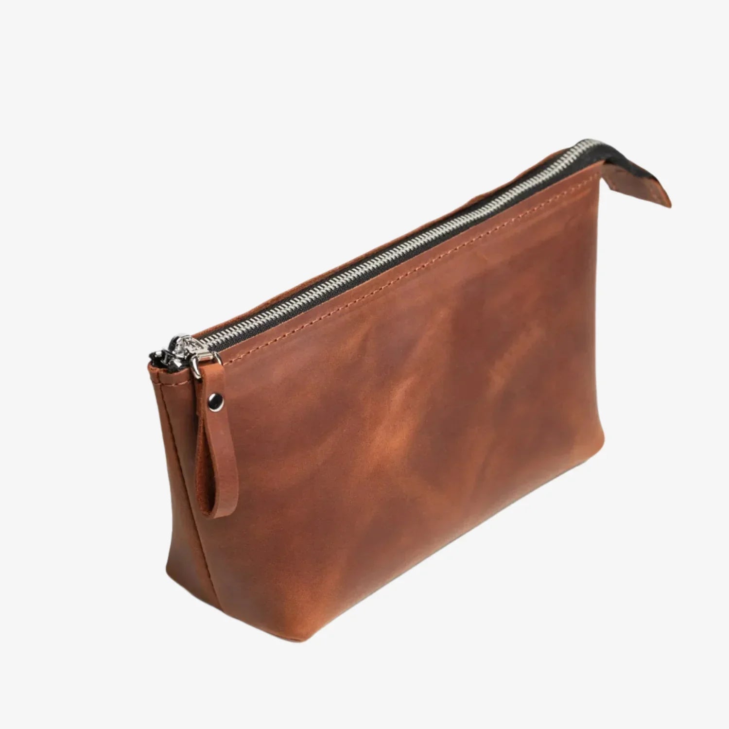 Leather Cosmetic Travel Bag – Matte Waxed Finish | Allure