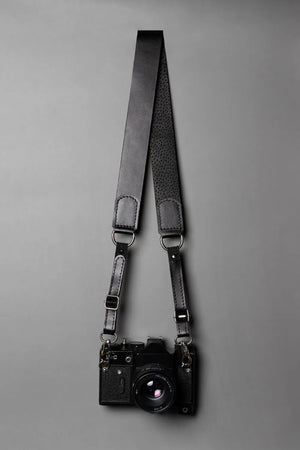Leather Camera Strap | Black - Wenderfarer