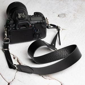 Leather Camera Strap | Black - Wenderfarer