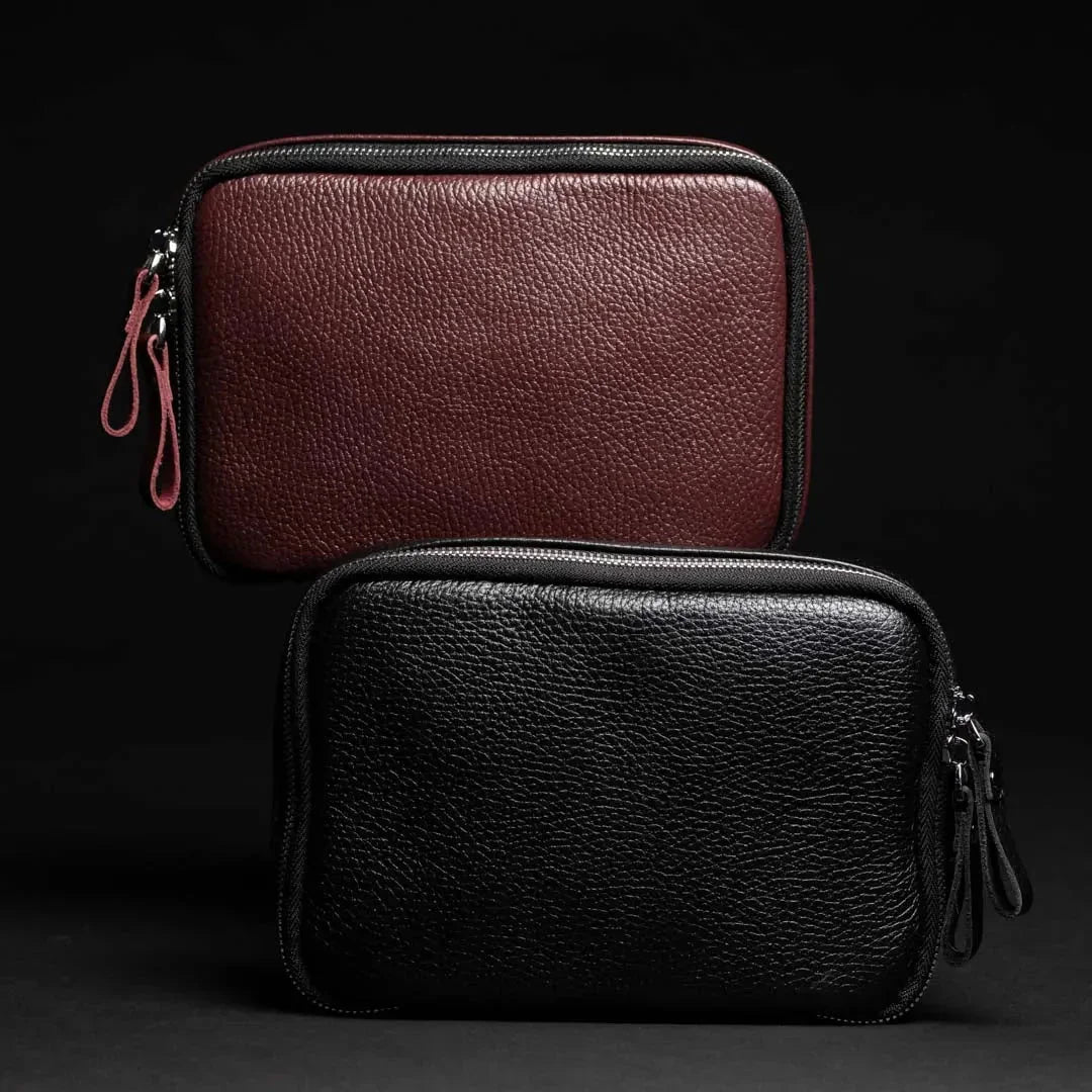 Grainy Leather Travel Organizer for Tech Accessories | KeepTech