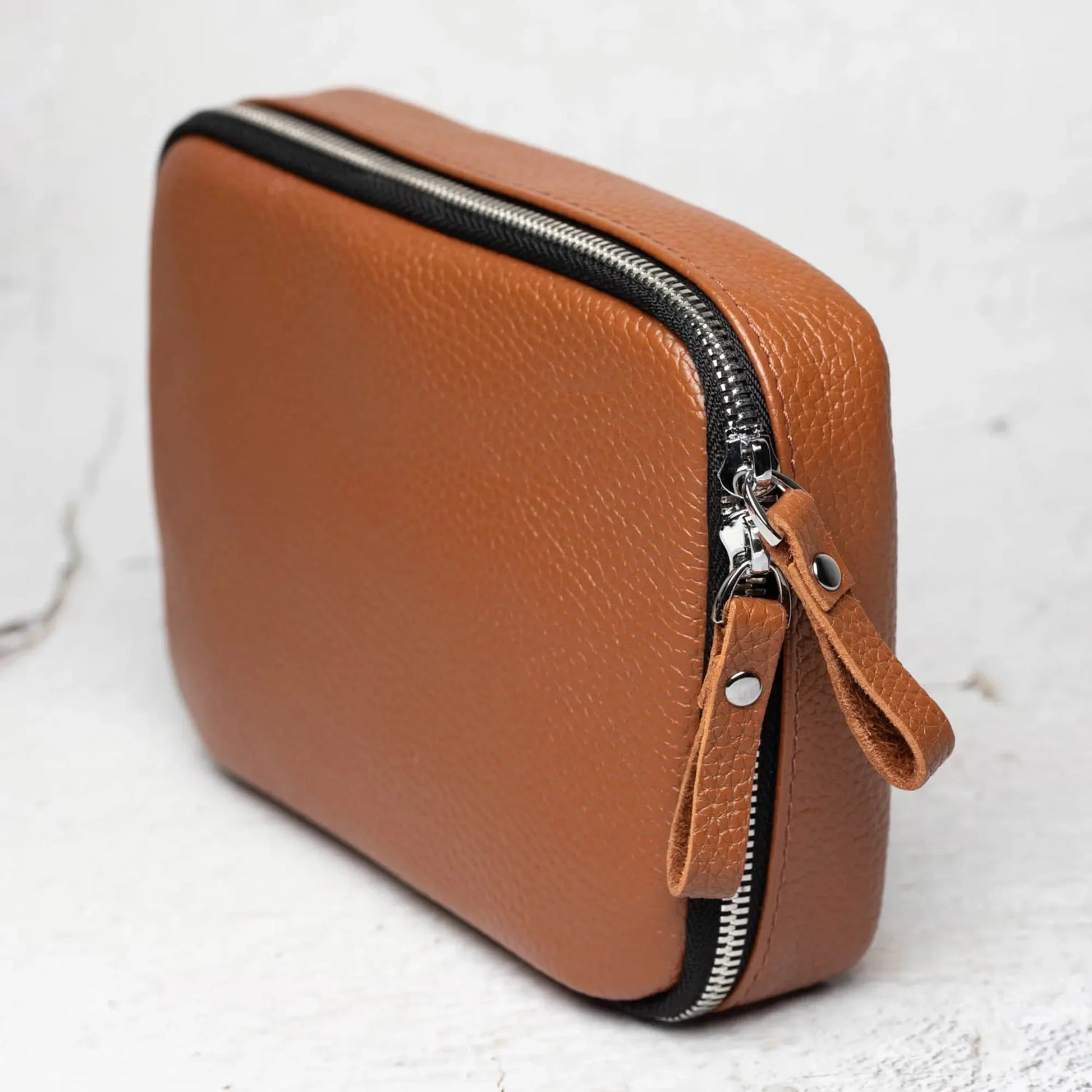 Grainy Leather Travel Organizer for Tech Accessories | KeepTech