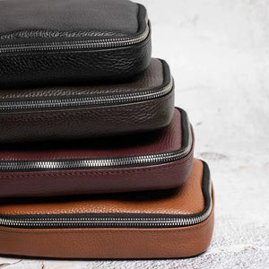 Grainy Leather Travel Organizer for Tech Accessories | KeepTech