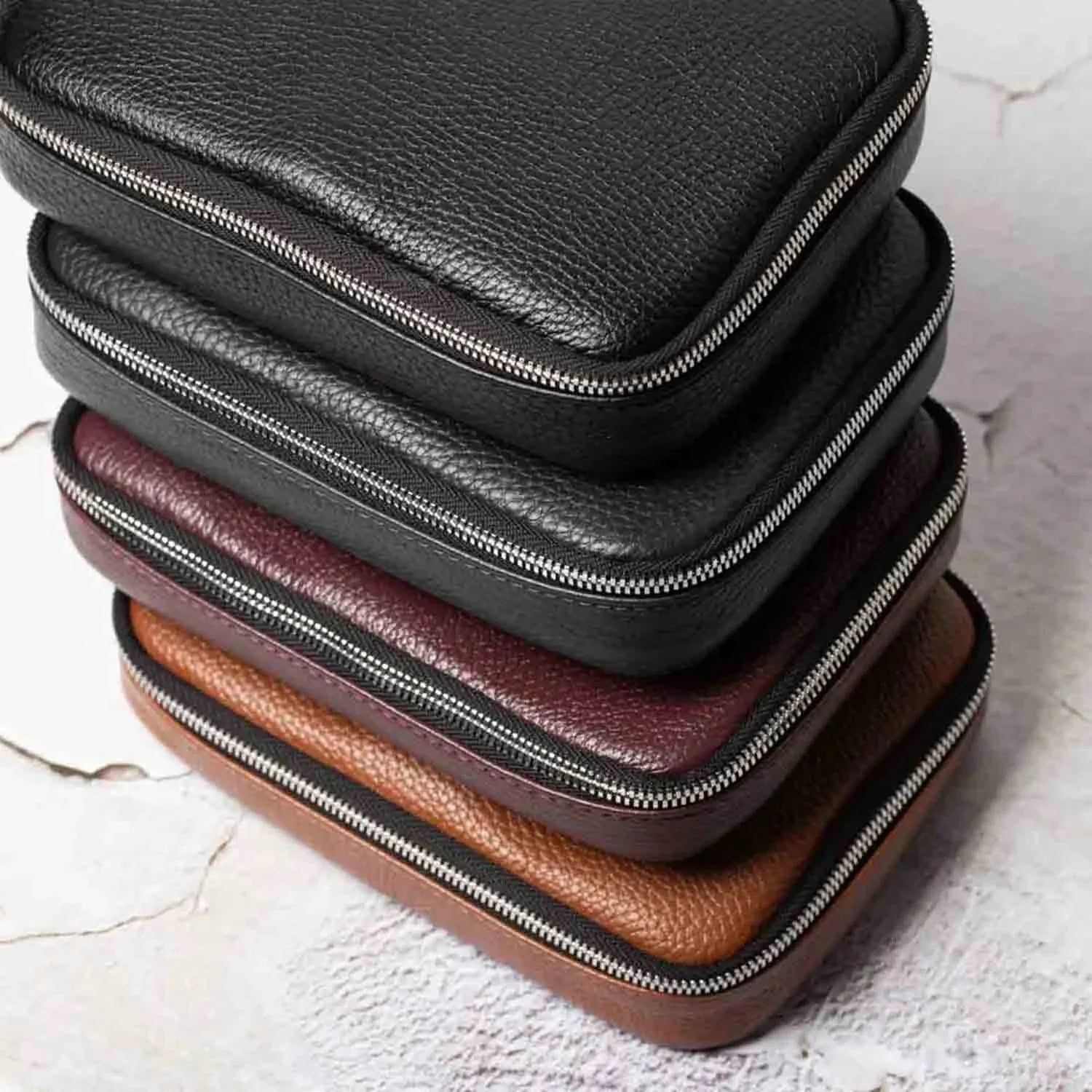 Grainy Leather Travel Organizer for Tech Accessories | KeepTech