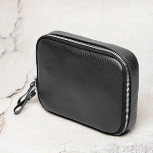 Grainy Leather Travel Organizer for Tech Accessories | KeepTech