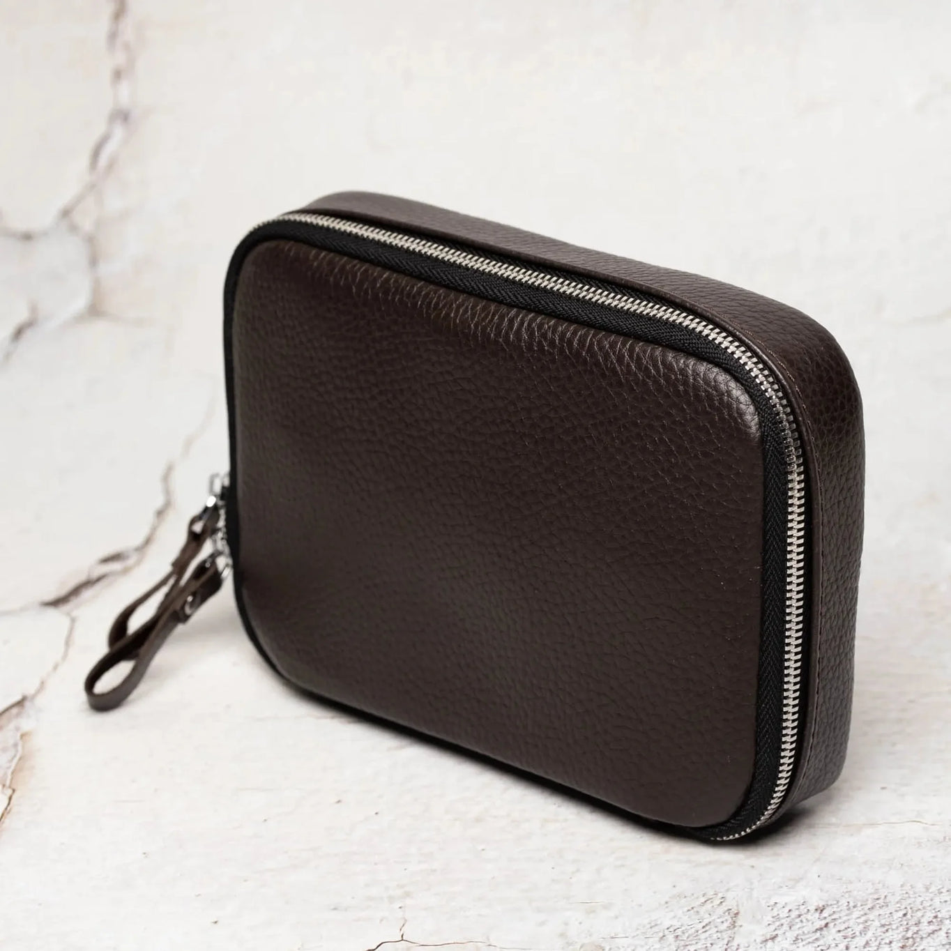 Grainy Leather Travel Organizer for Tech Accessories | KeepTech