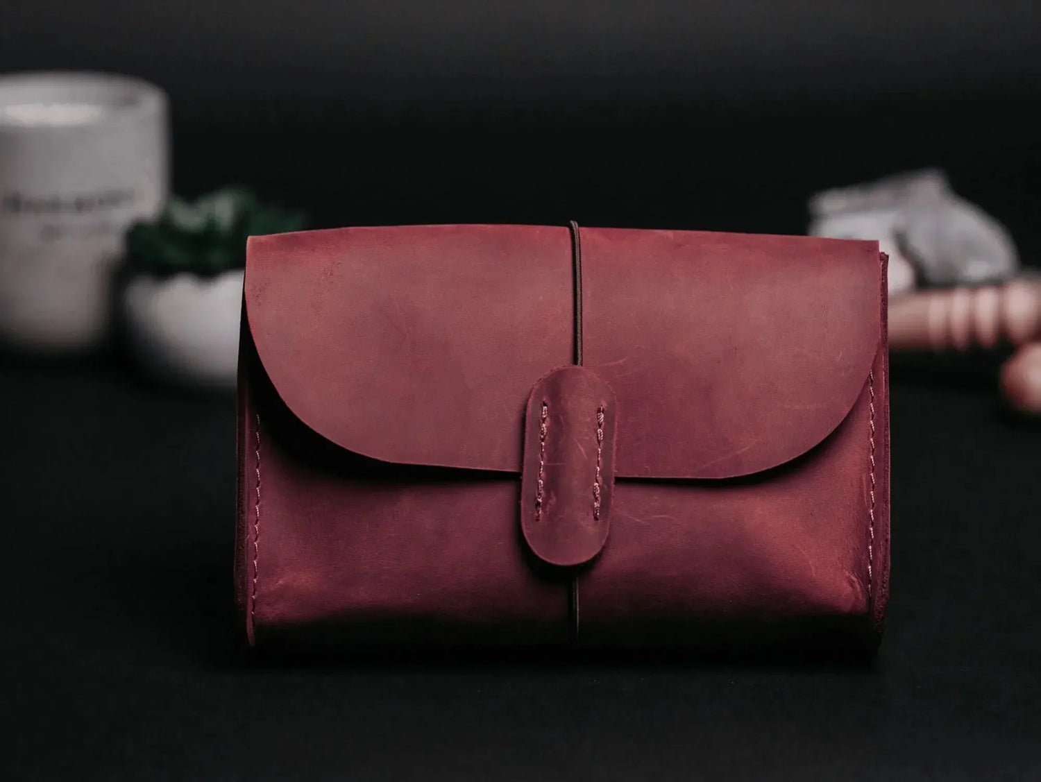 Distressed Leather Pouch for Cables & Tech | Saver