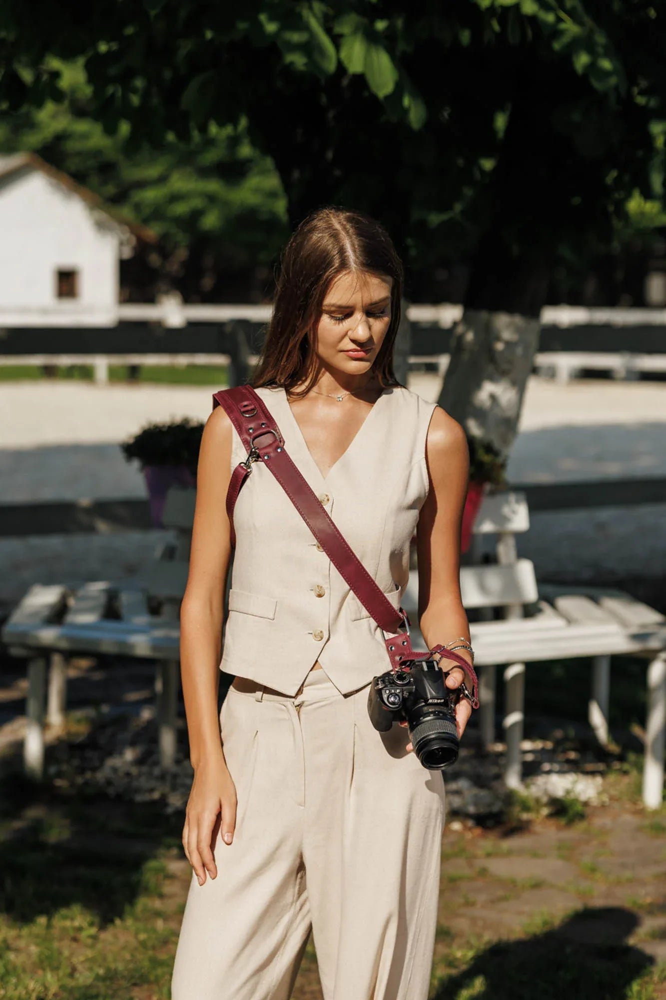 Leather Camera Harness – Adjustable Single Strap | Mono