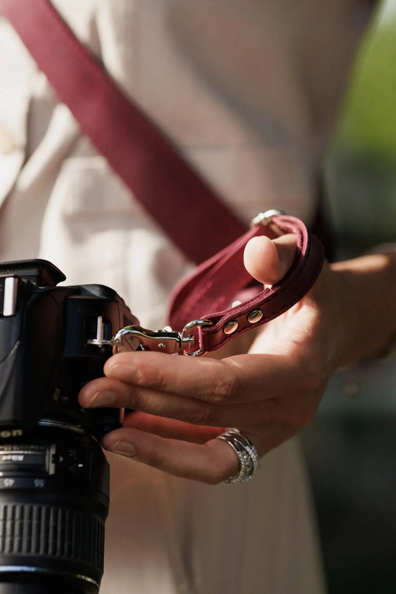 Leather Camera Harness – Adjustable Single Strap | Mono