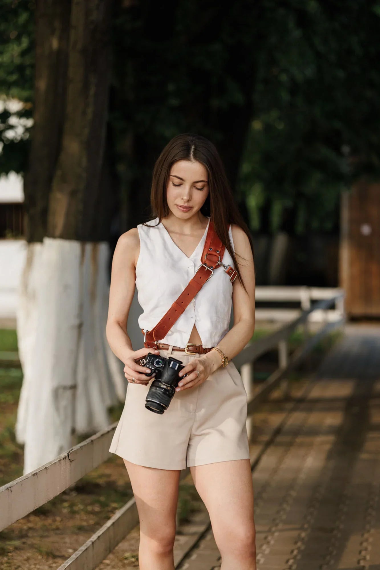 Leather Camera Harness – Adjustable Single Strap | Mono