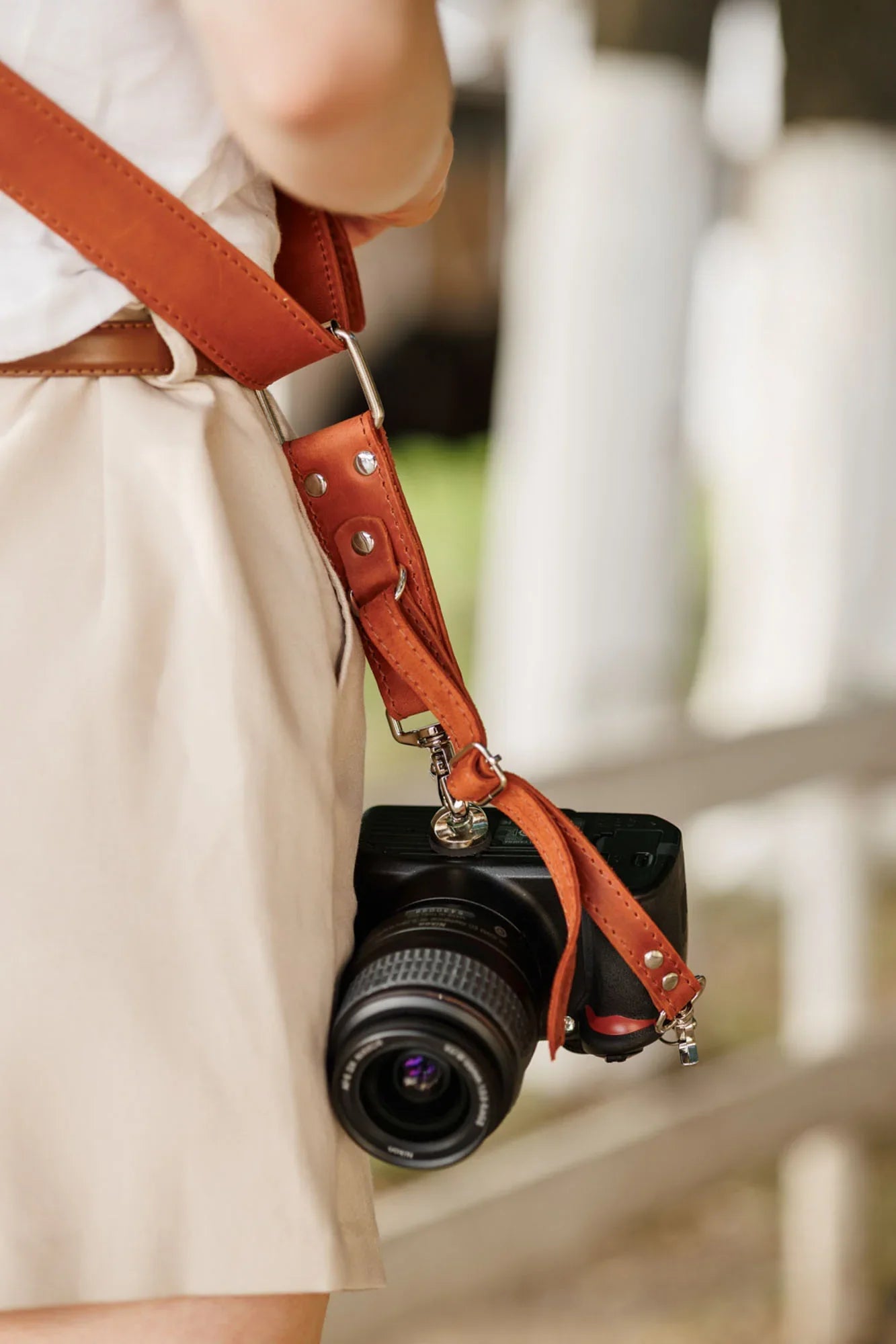 Leather Camera Harness – Adjustable Single Strap | Mono