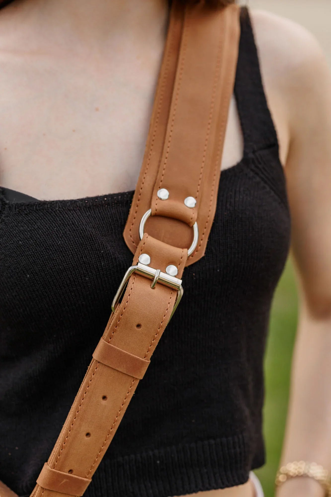 Leather Camera Harness – Adjustable Single Strap | Mono