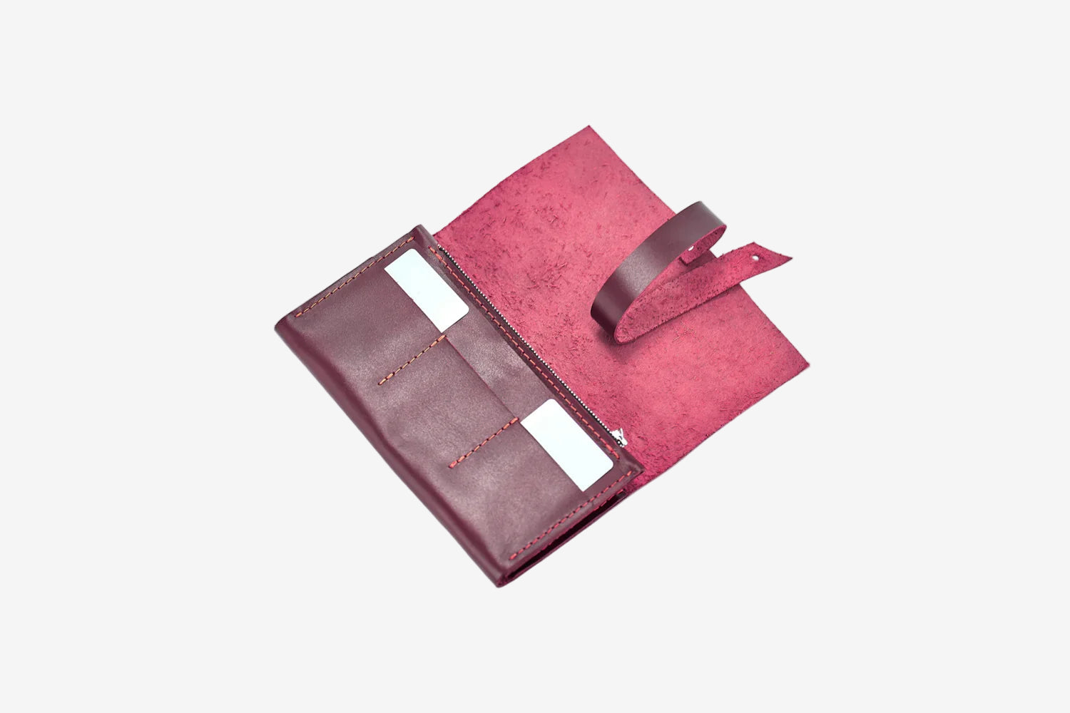 Smooth Leather Wallet for Women | Wrap Closure + Zip Pocket