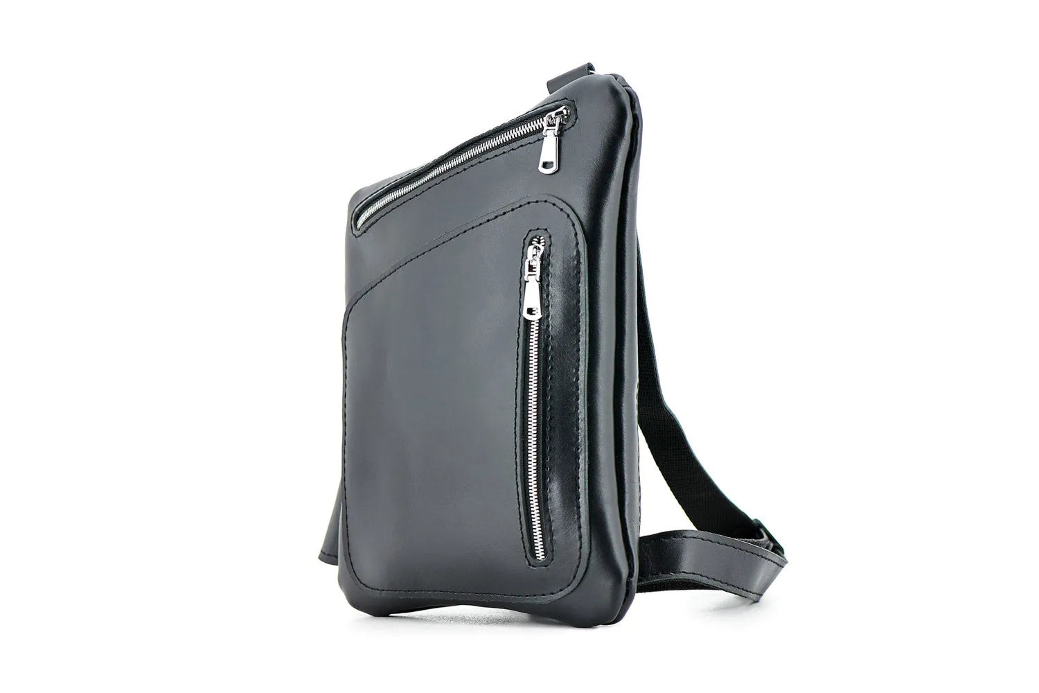 Smooth Leather Sling Bag for Men's | Hidden