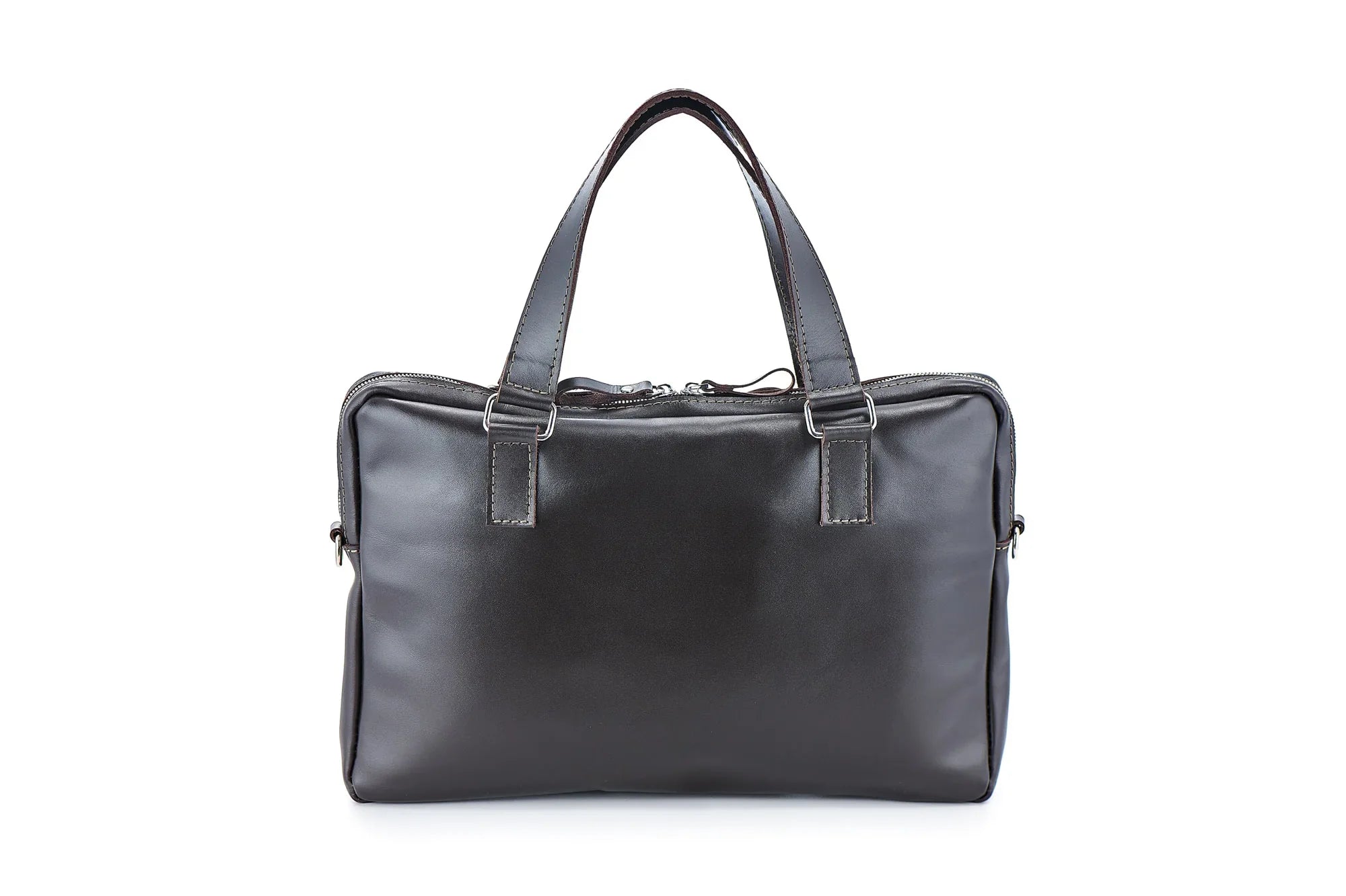 Leather Laptop Briefcase with Organizer – Smooth Finish