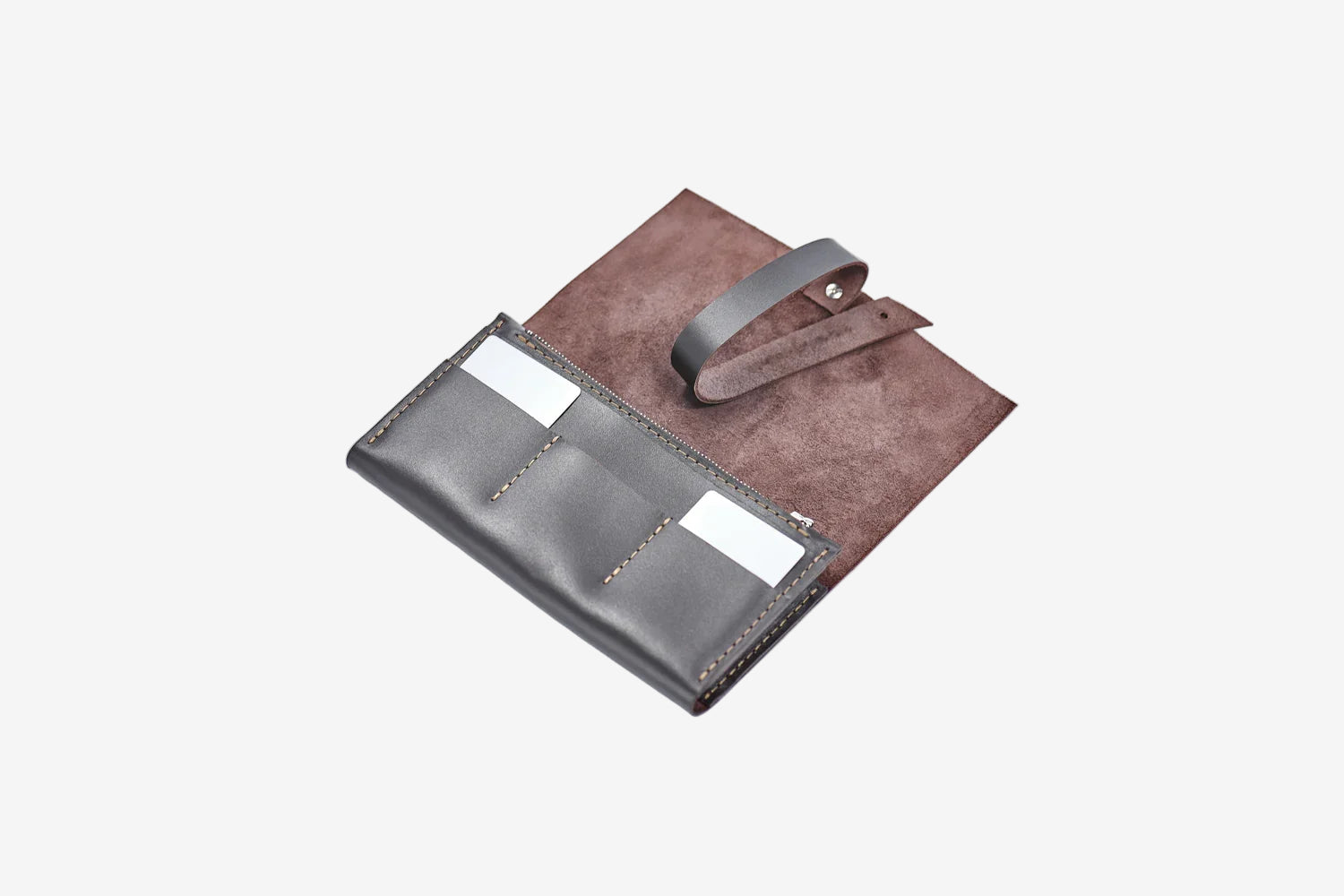 Smooth Leather Wallet for Women | Wrap Closure + Zip Pocket