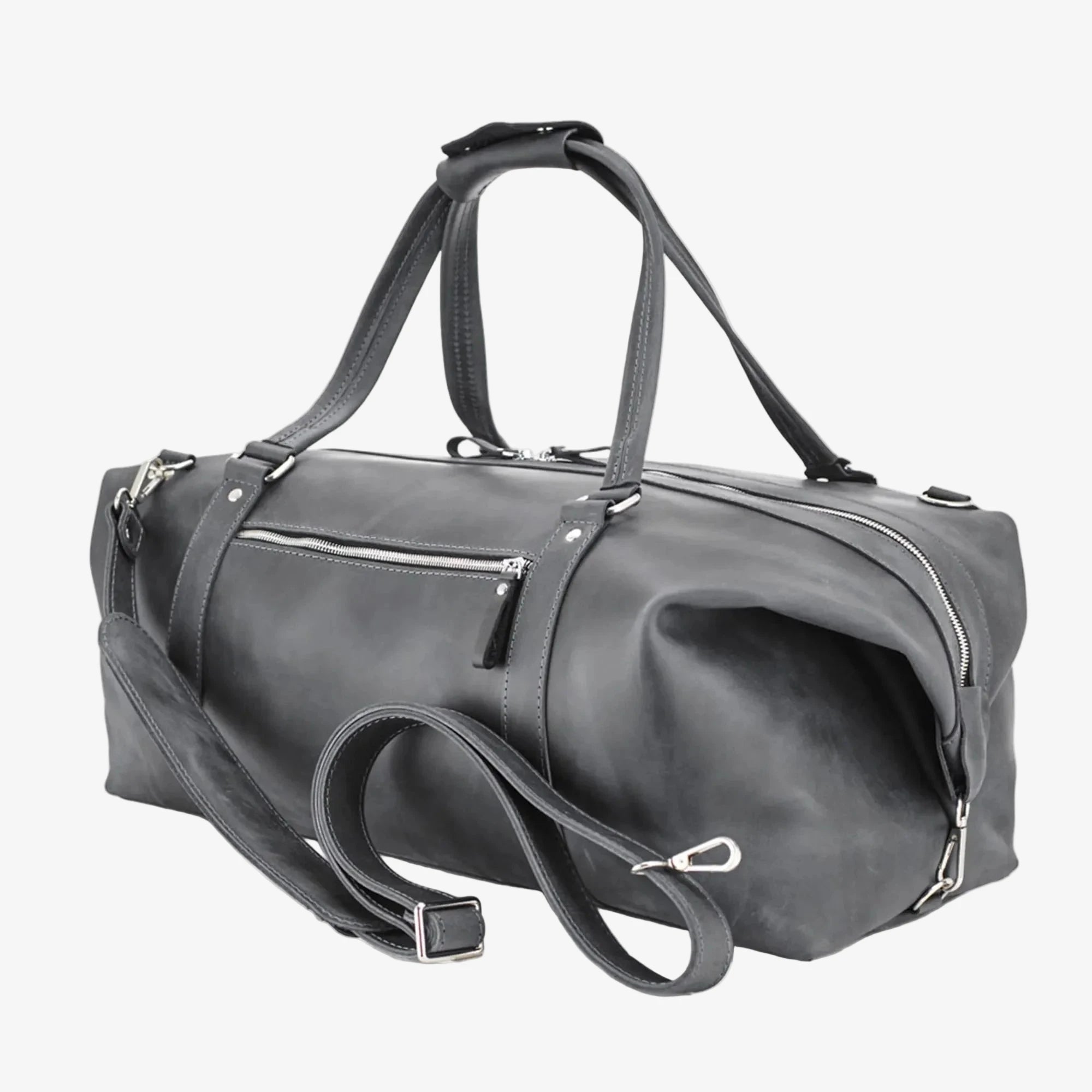 Handmade Distressed Leather Duffel – Travel Bag for Men | Stout M/L