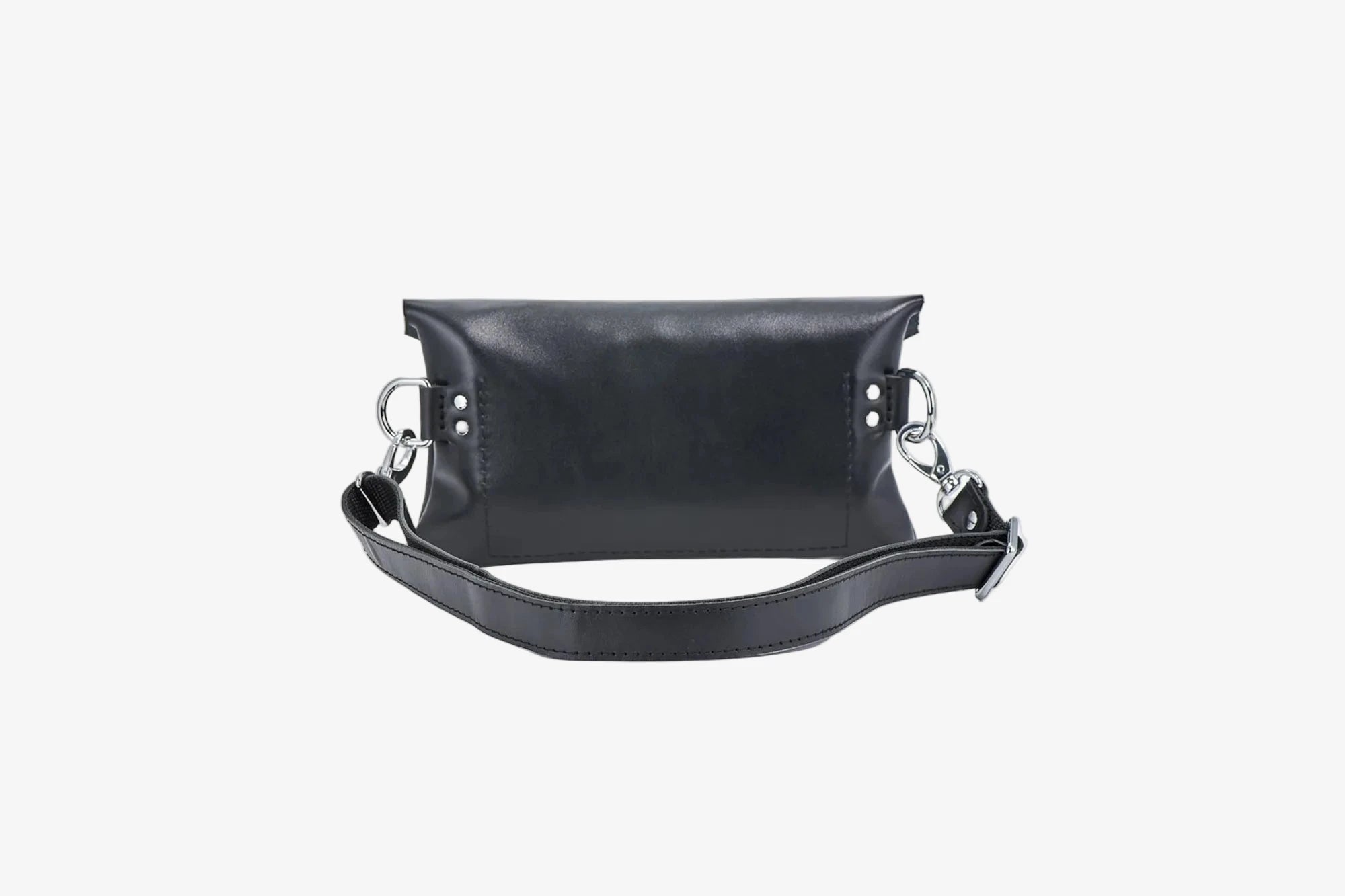 Women's Leather Envelope Bag | Smooth Black - Wenderfarer