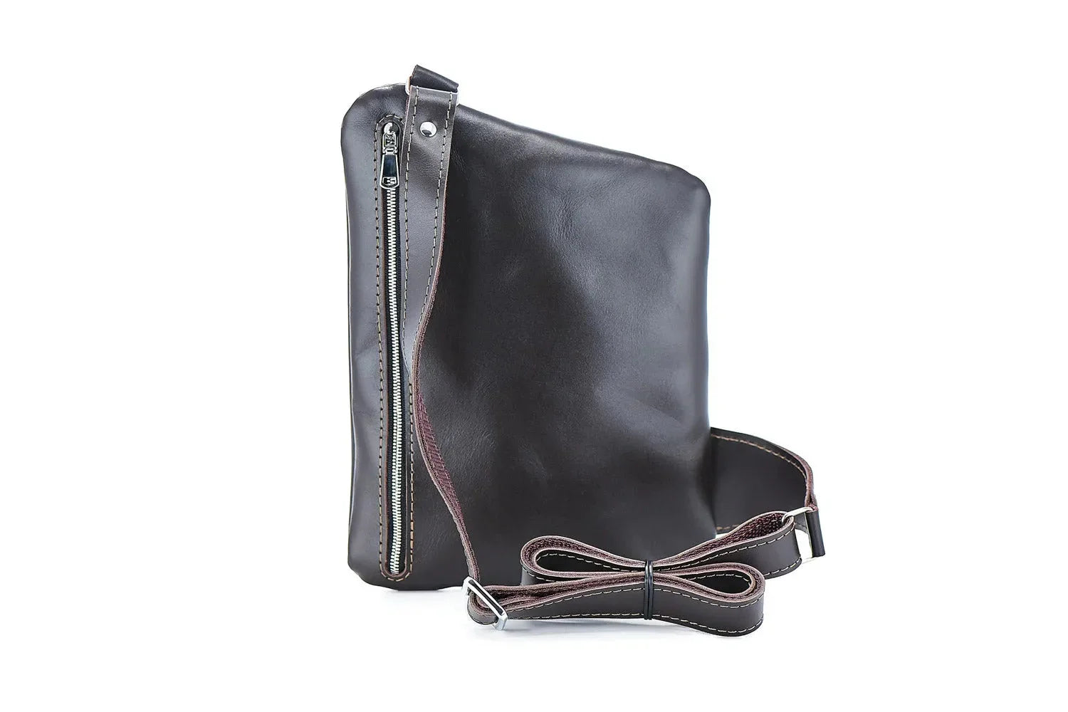 Smooth Leather Sling Bag for Men's | Hidden