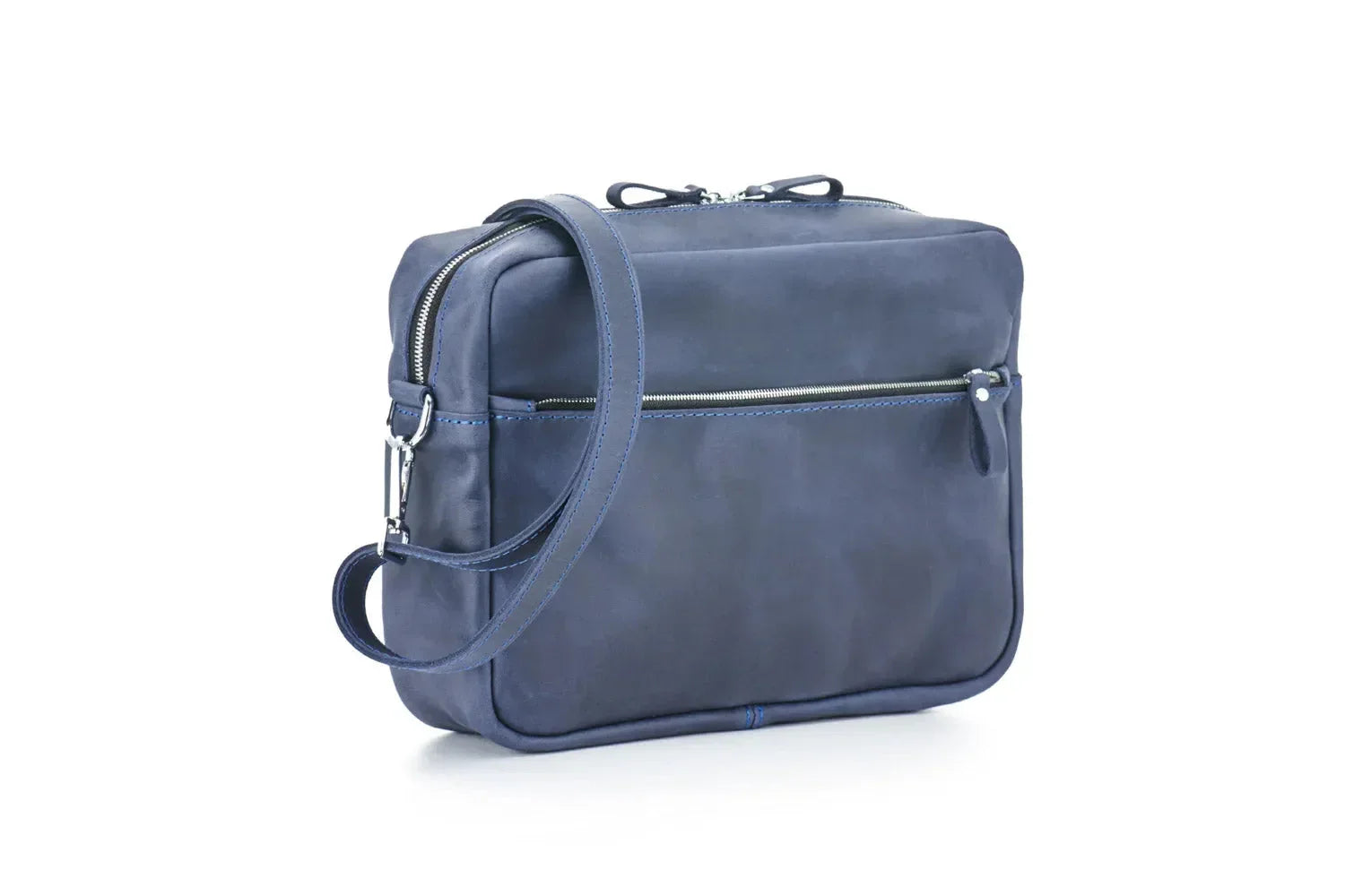 Everyday Leather Messenger with Zip | Squad