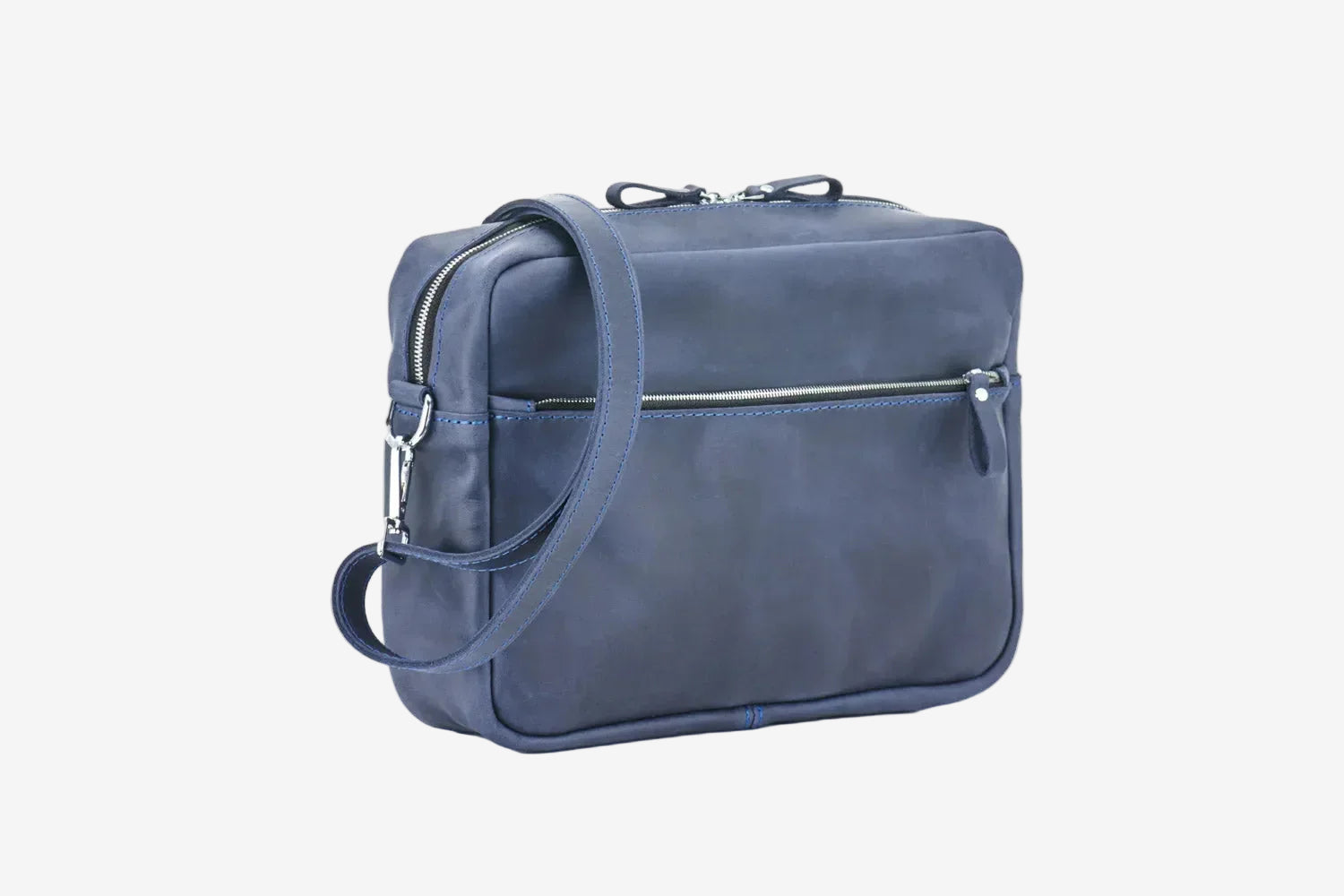 Everyday Leather Messenger with Zip | Squad