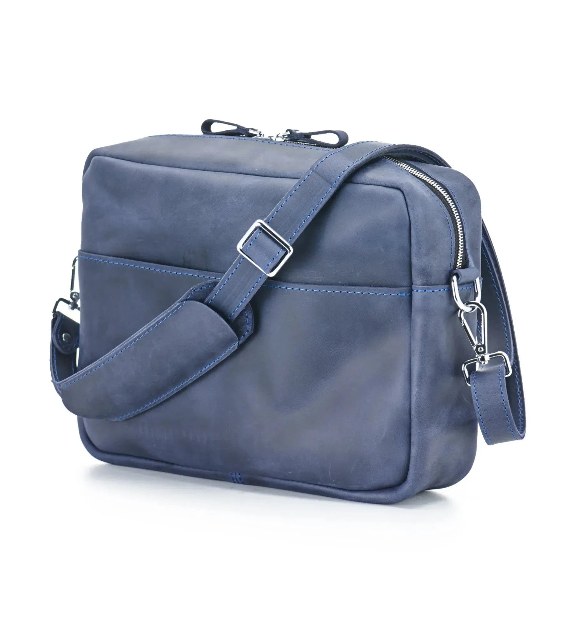 Everyday Leather Messenger with Zip | Squad