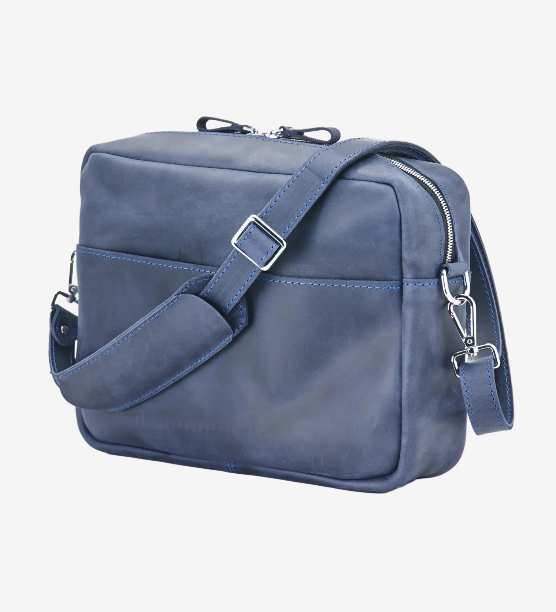 Everyday Leather Messenger with Zip | Squad