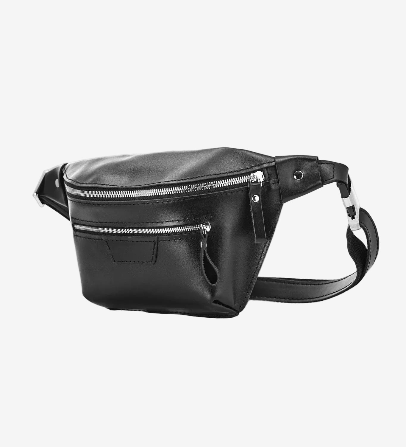 Leather Waist & Crossbody Bag – Unisex Belt Bag with Zippers