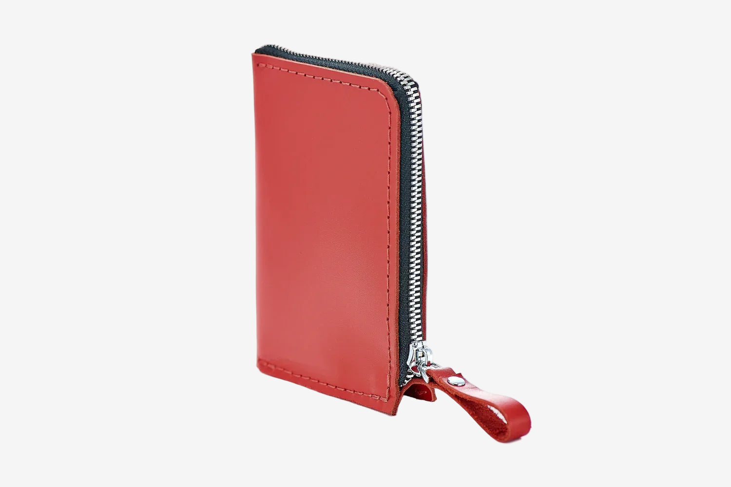 Small Zippered Leather Wallet