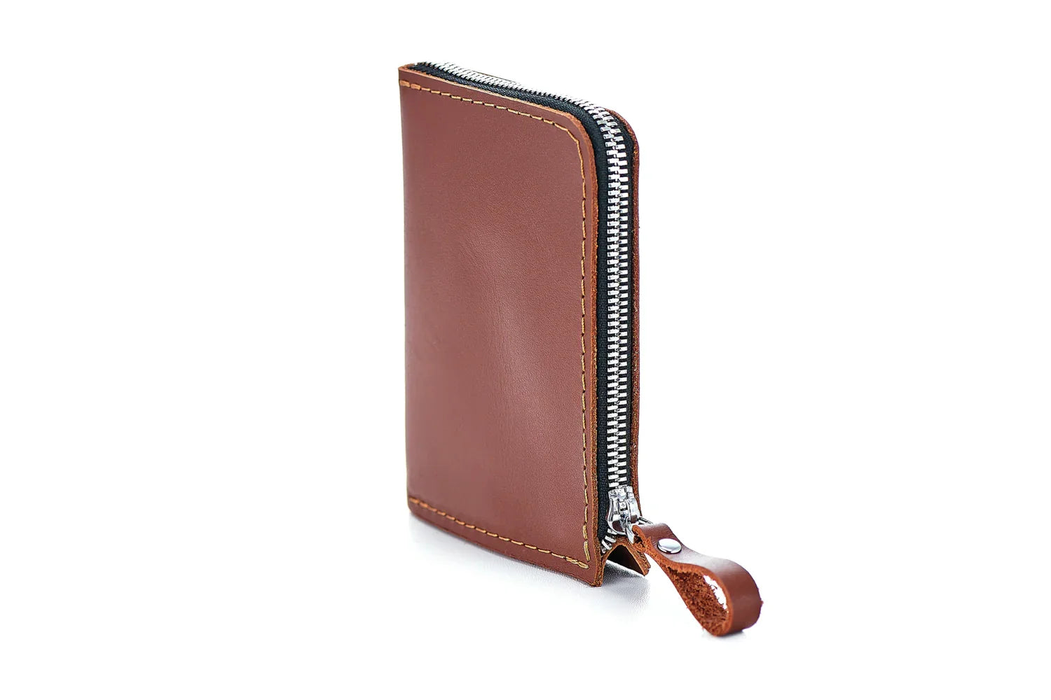Small Zippered Leather Wallet