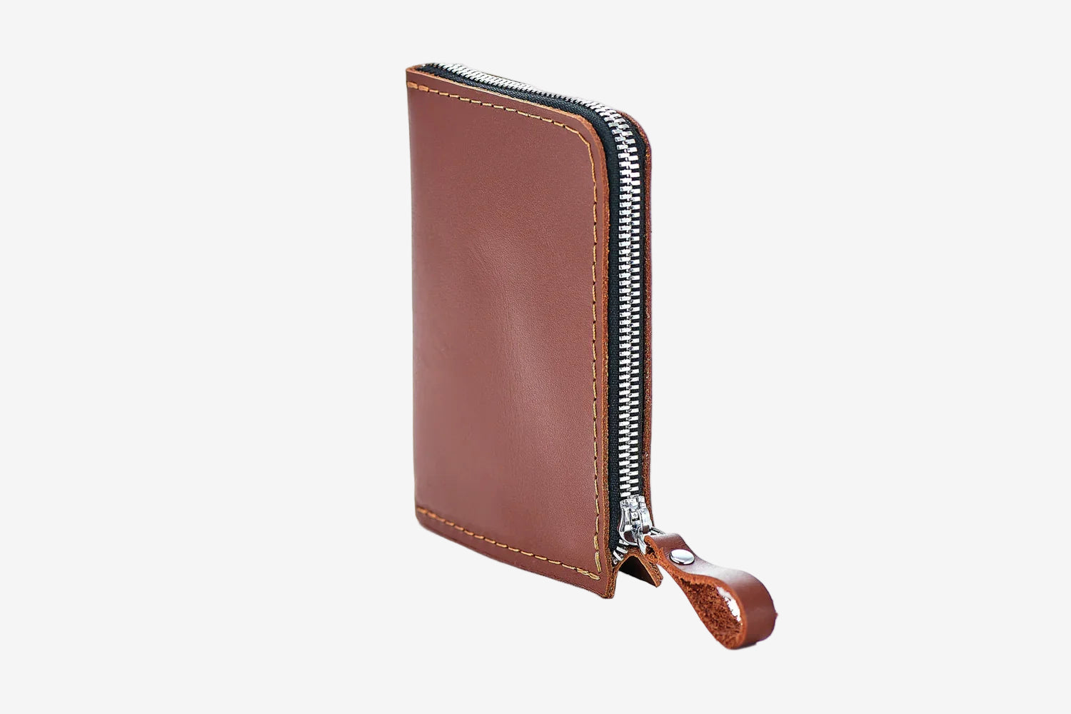 Small Zippered Leather Wallet