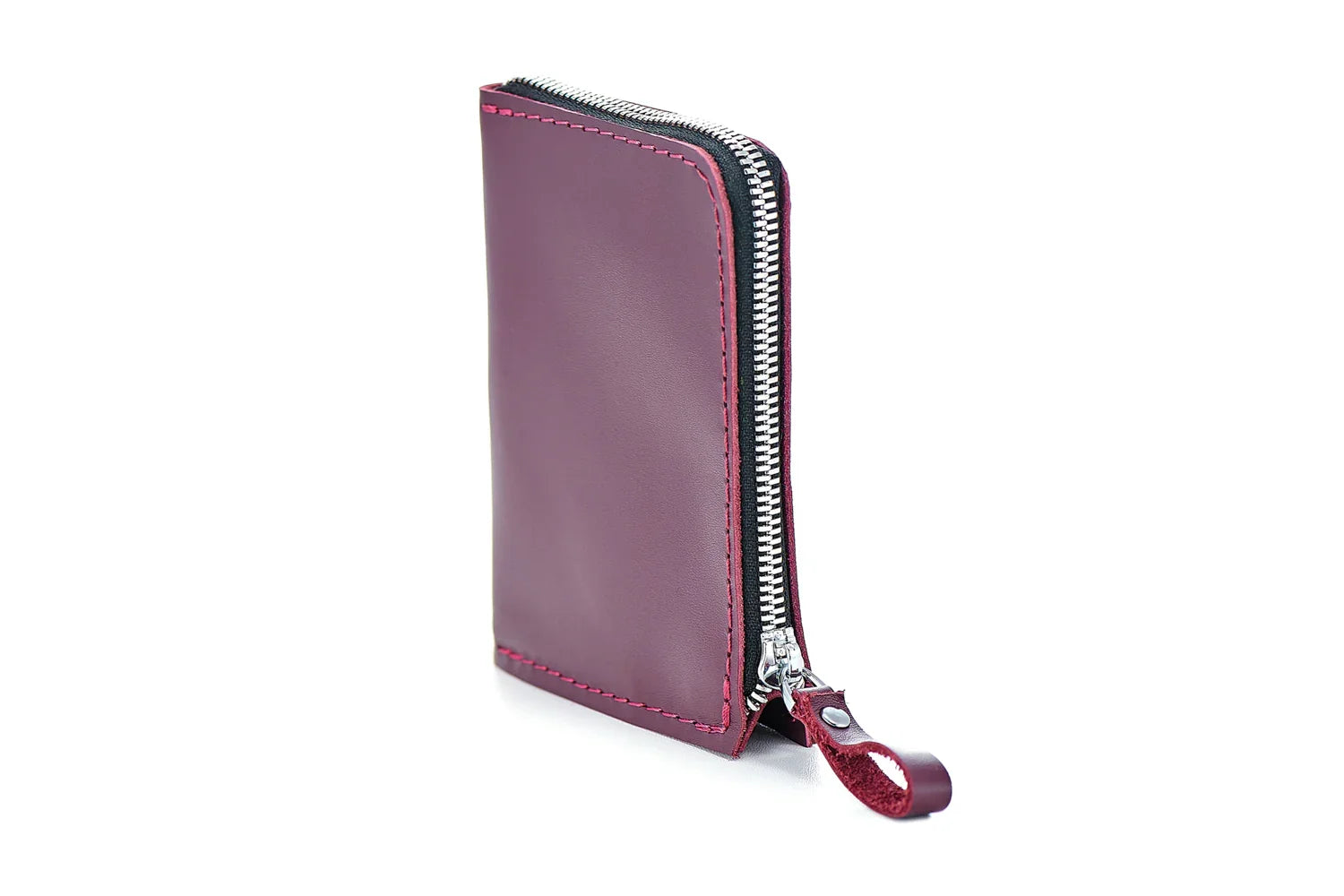 Small Zippered Leather Wallet