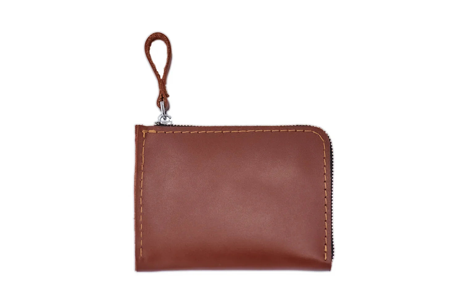 Small Zippered Leather Wallet