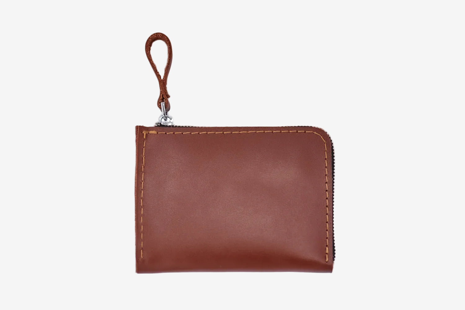 Small Zippered Leather Wallet