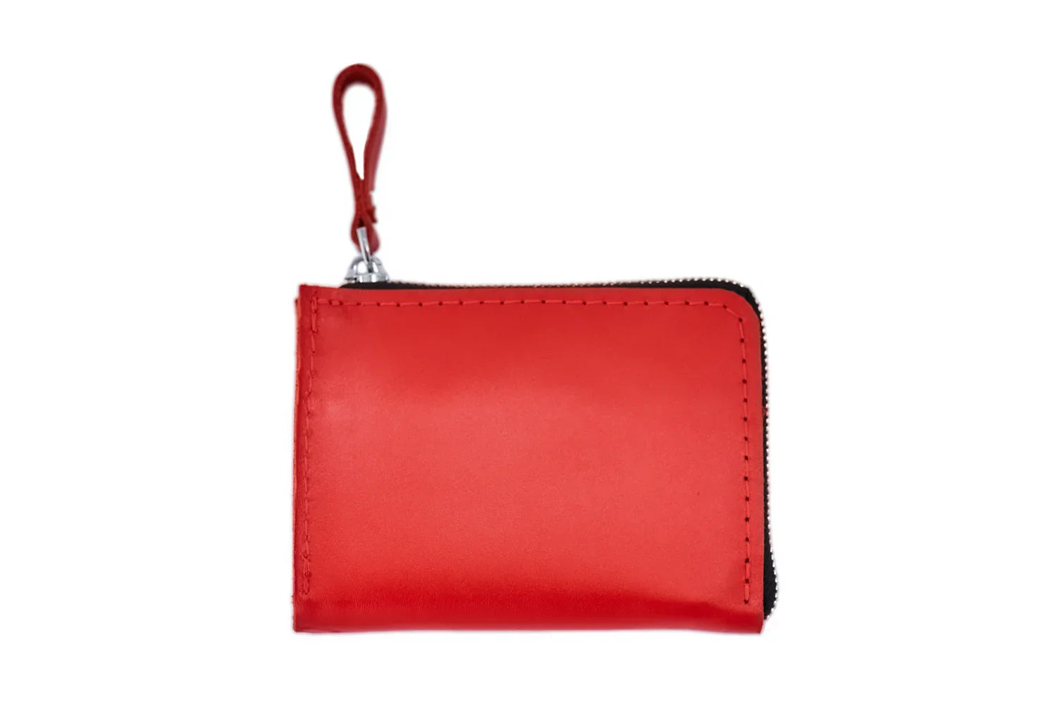 Small Zippered Leather Wallet