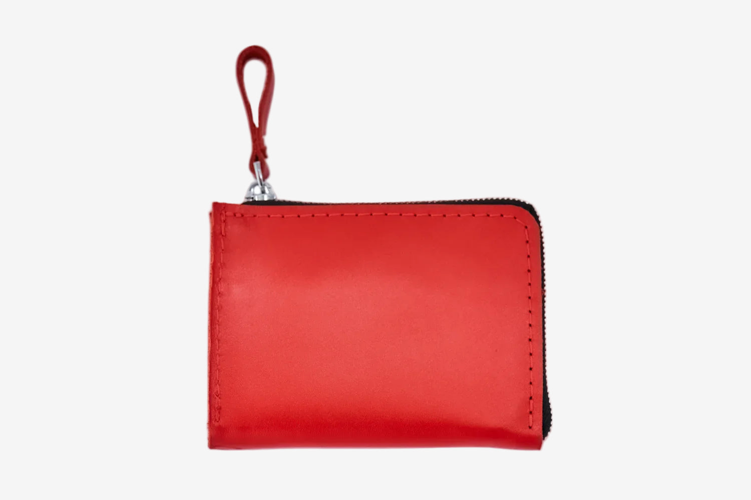 Small Zippered Leather Wallet