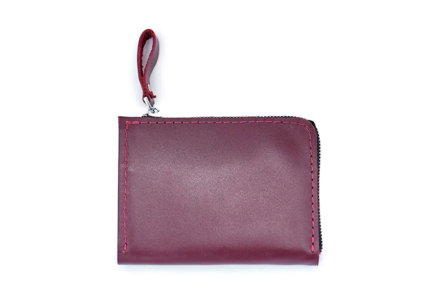 Small Zippered Leather Wallet