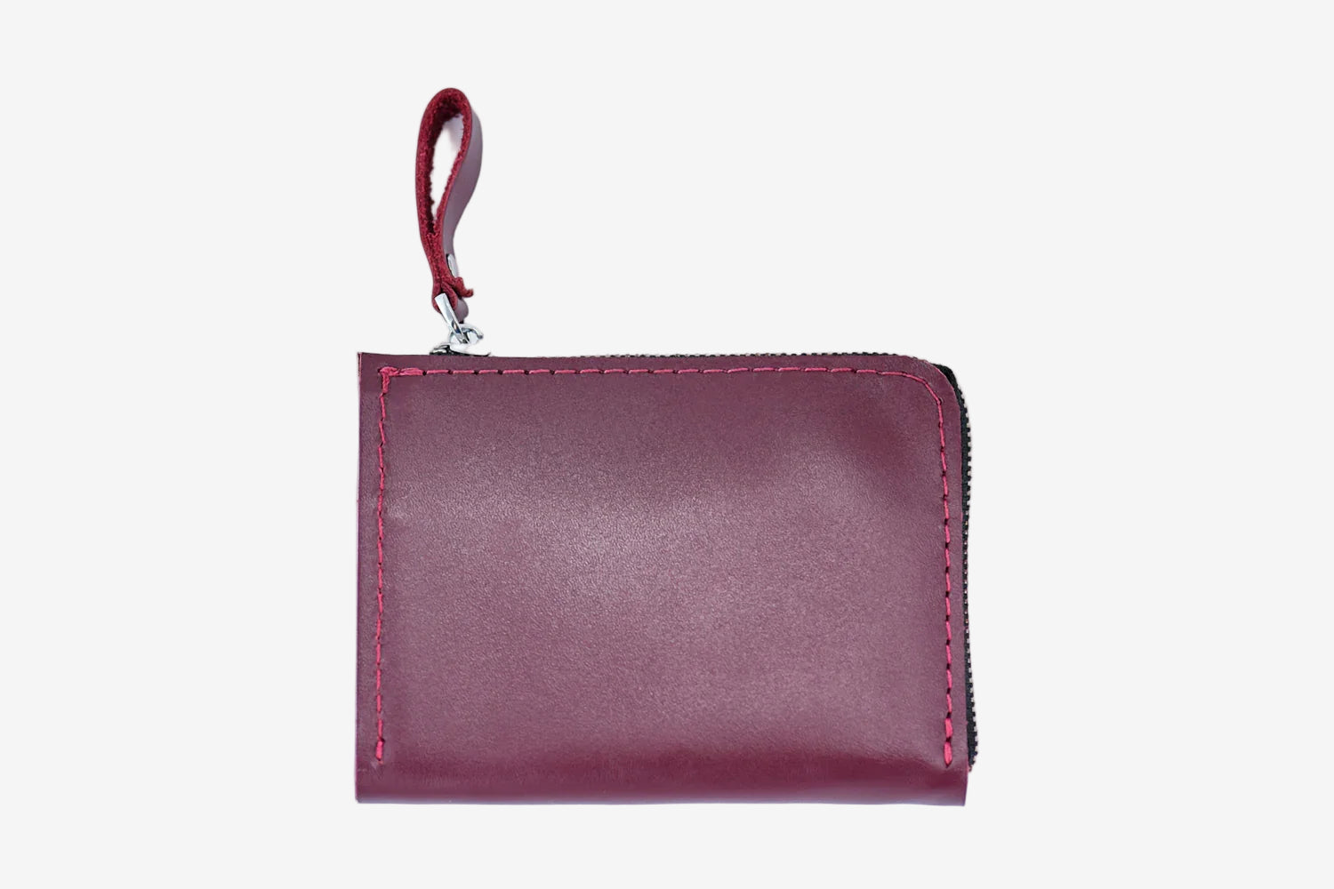 Small Zippered Leather Wallet