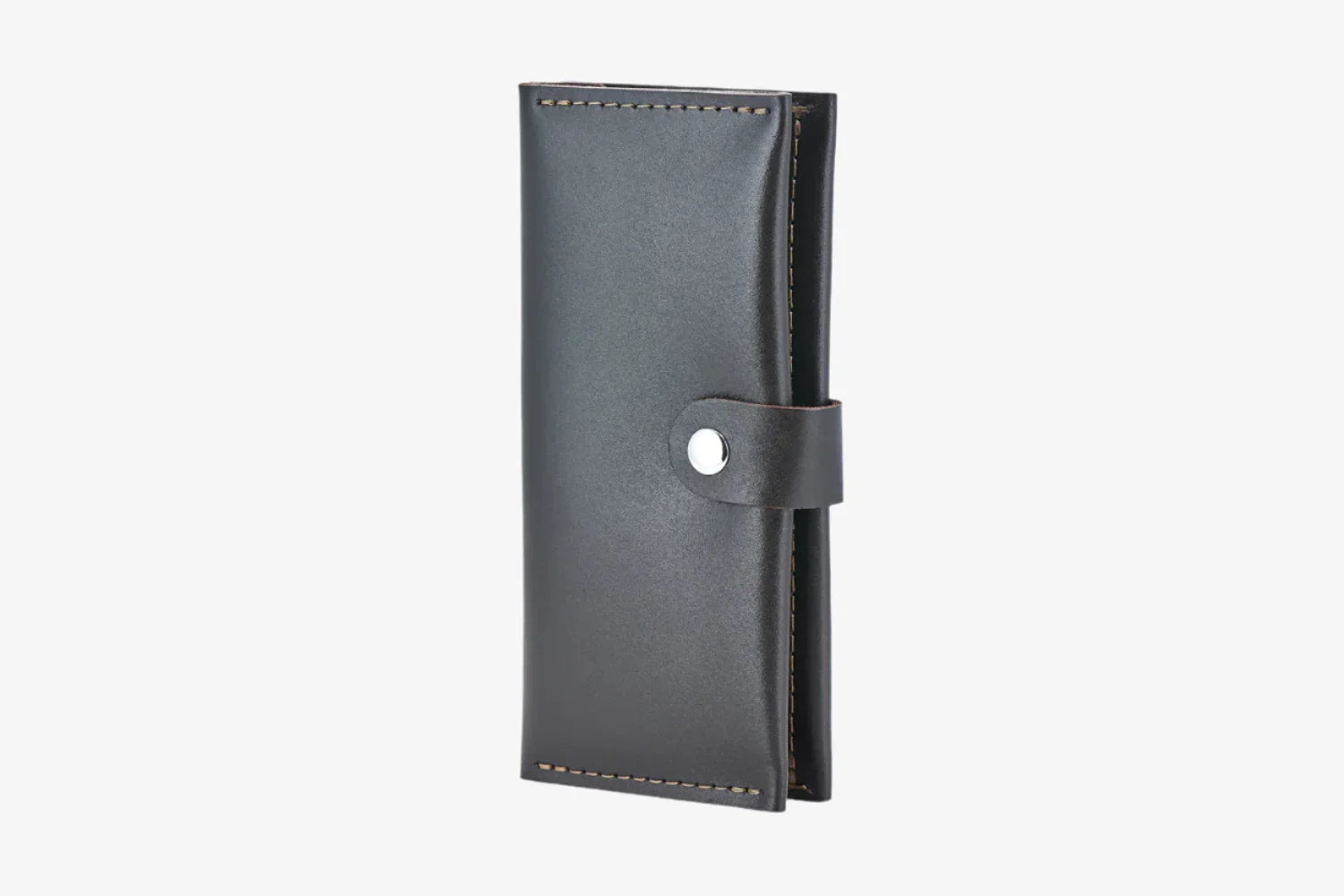 Classic Long Wallet β Smooth Leather & Snap Button