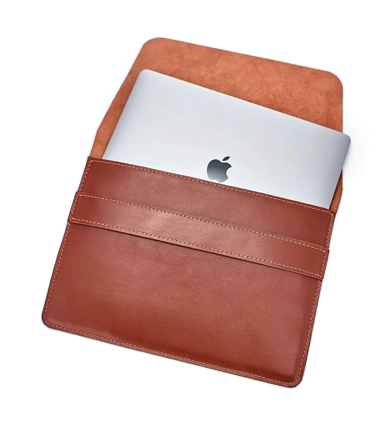 Timeless Leather MacBook Sleeve – All Sizes with Felt Lining