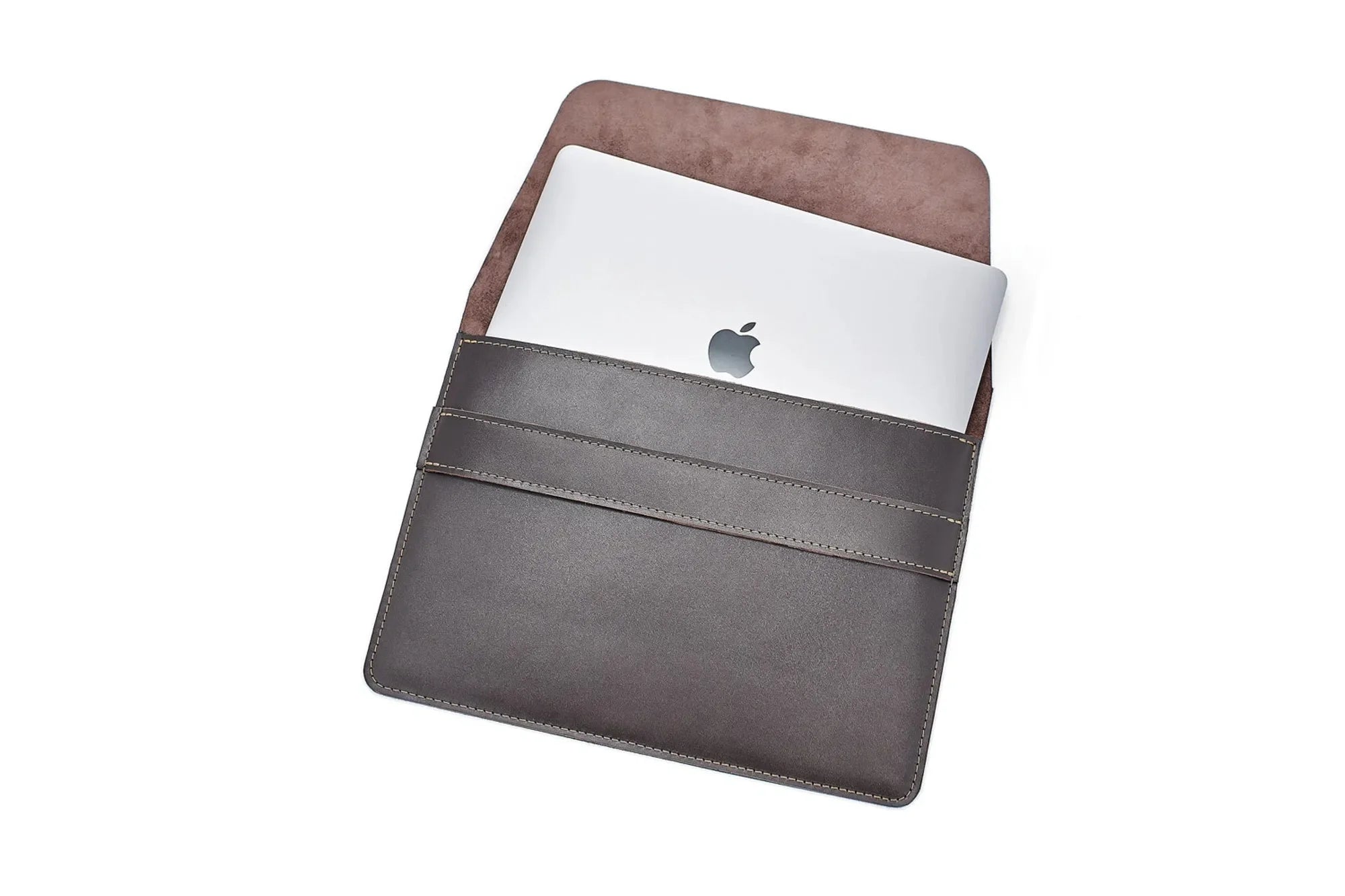 Timeless Leather MacBook Sleeve – All Sizes with Felt Lining