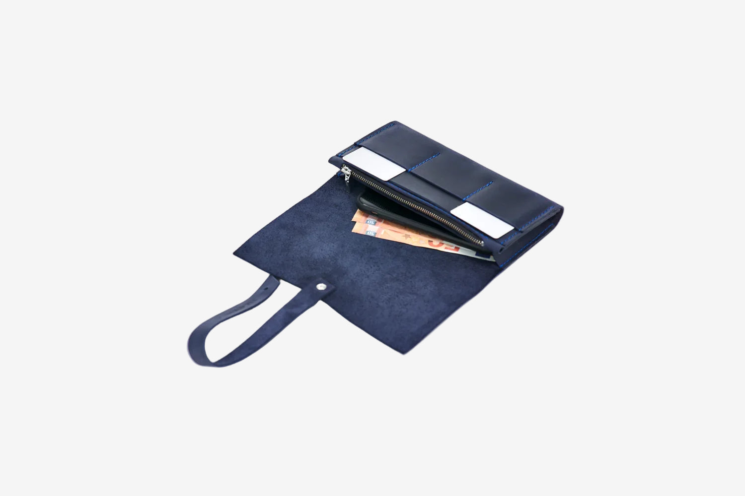 Smooth Leather Wallet for Women | Wrap Closure + Zip Pocket